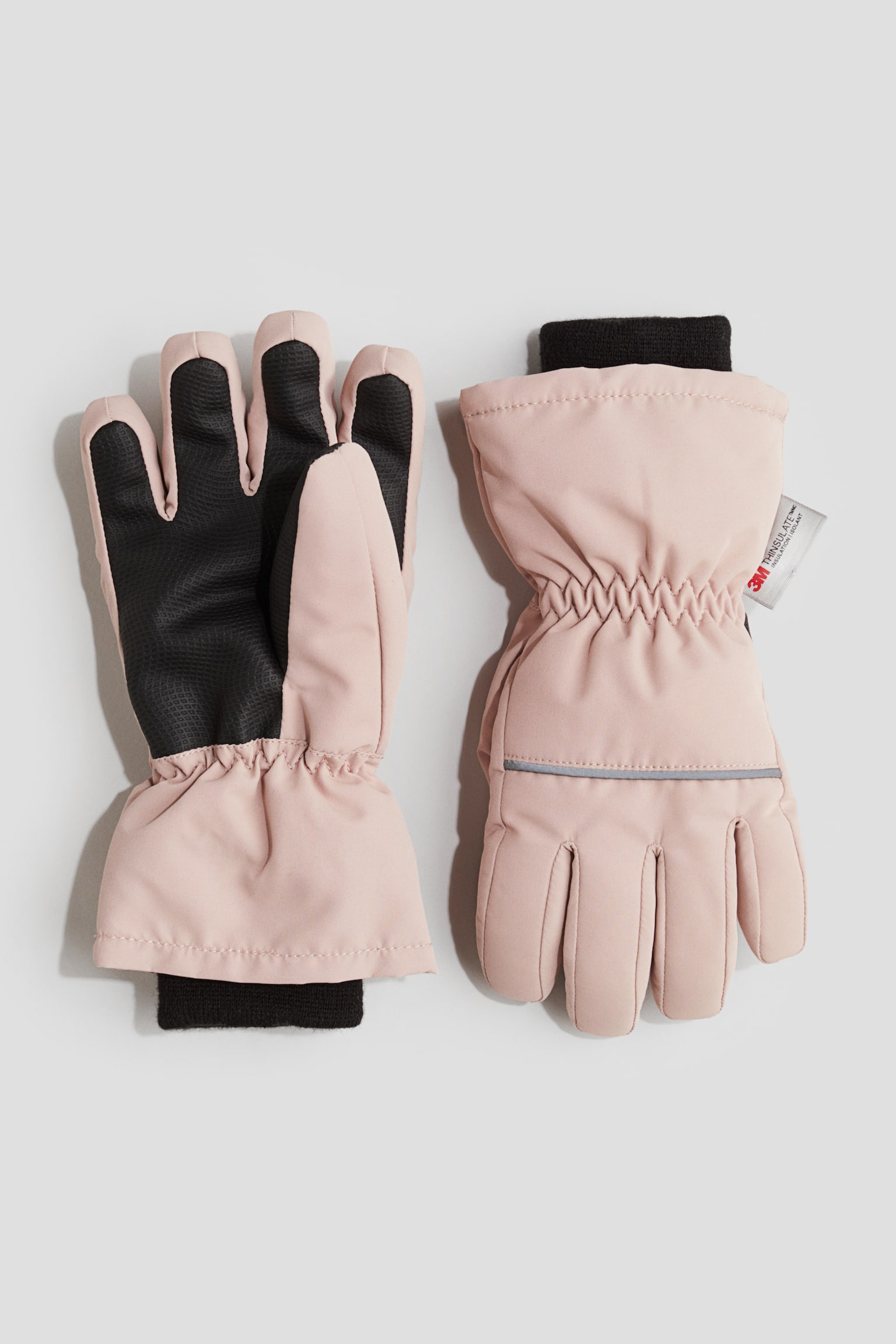 Water-repellent padded gloves - Light dusty pink/Black - 1