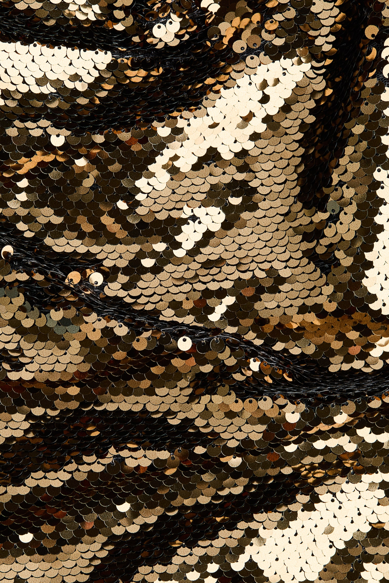 Sequined mini dress - Bronze-coloured - 5