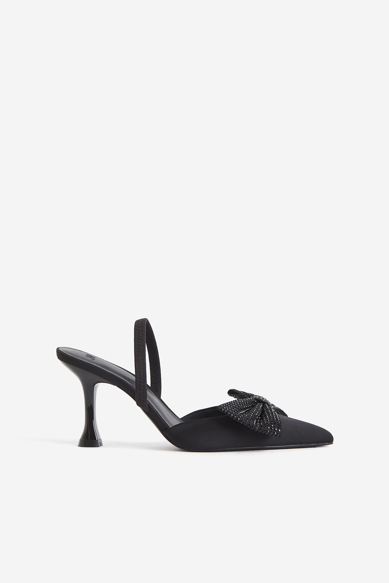 Bow-detail Slingbacks - Black - 1