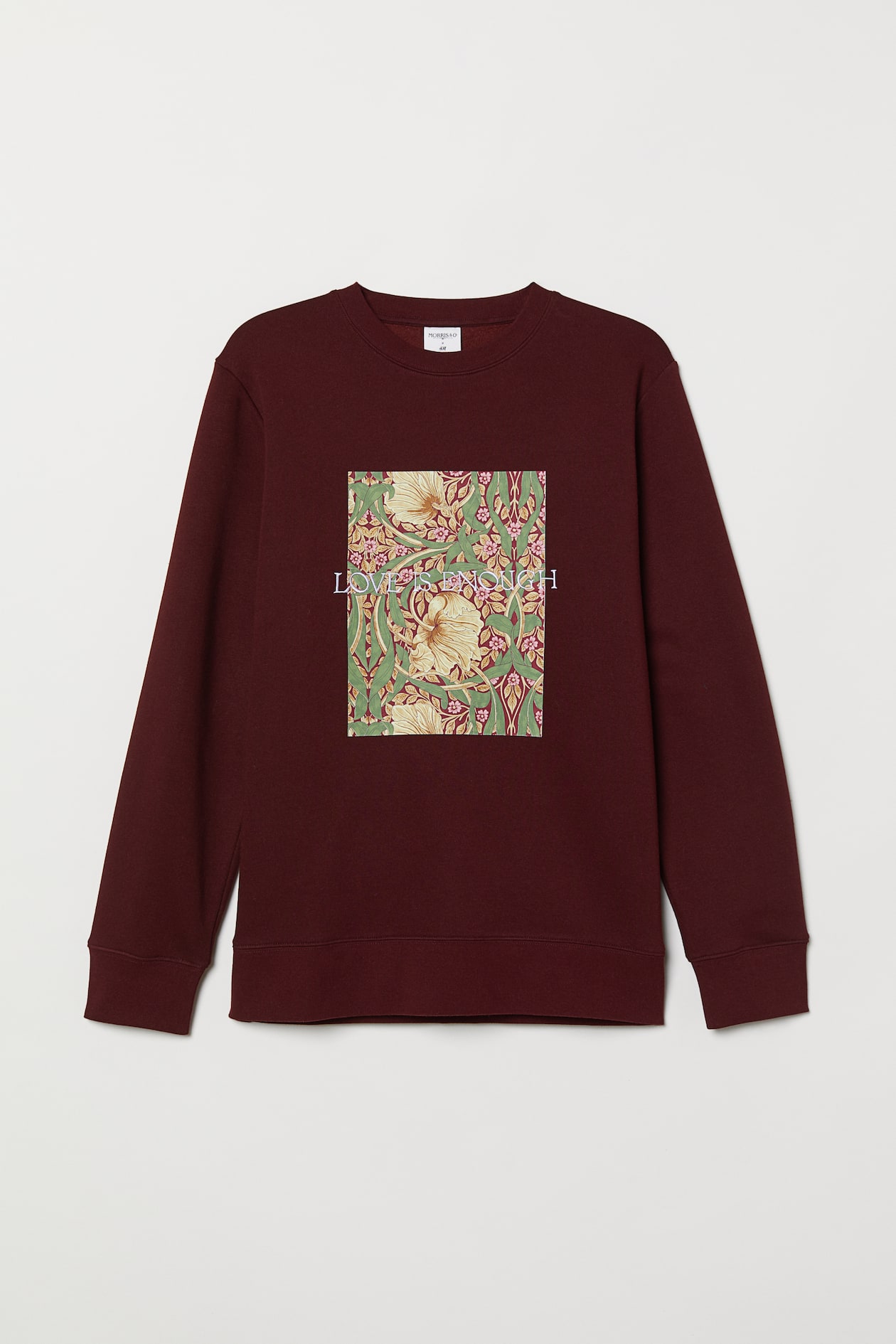 Sweatshirt with a motif Burgundy Men H&M