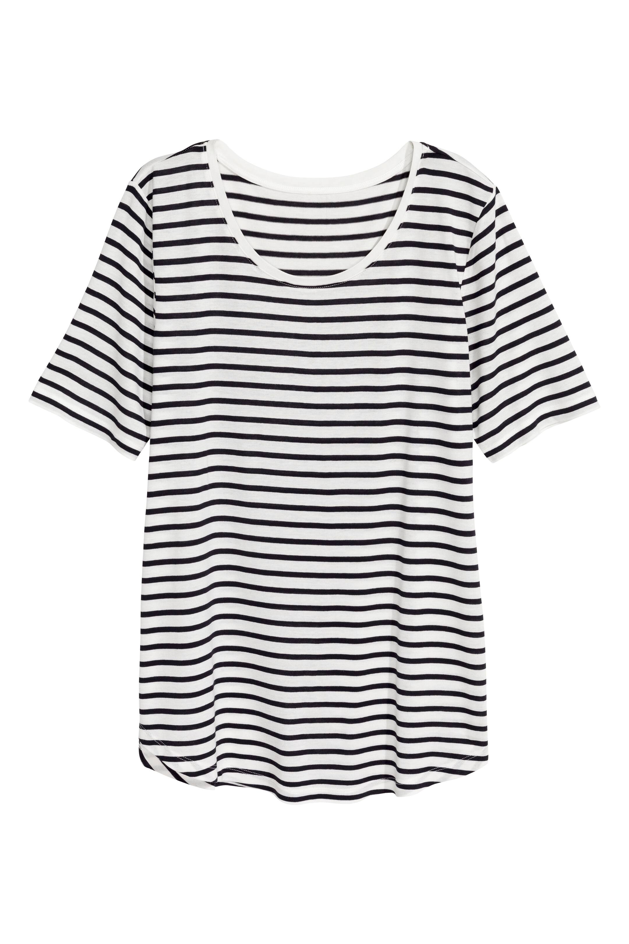 View larger image: Jersey top - White/Black striped - Ladies | H&M GB 1