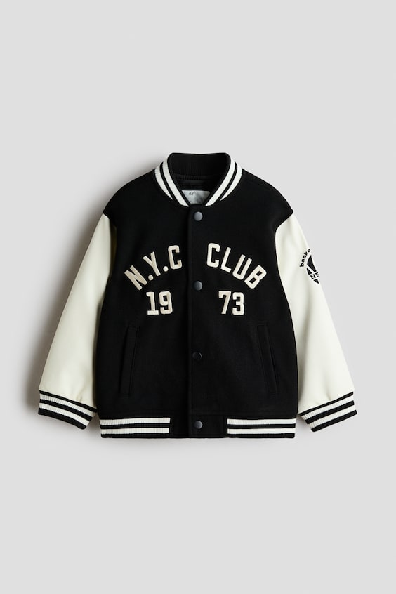 Детские куртки H&M Motif-Detail Baseball Jacket