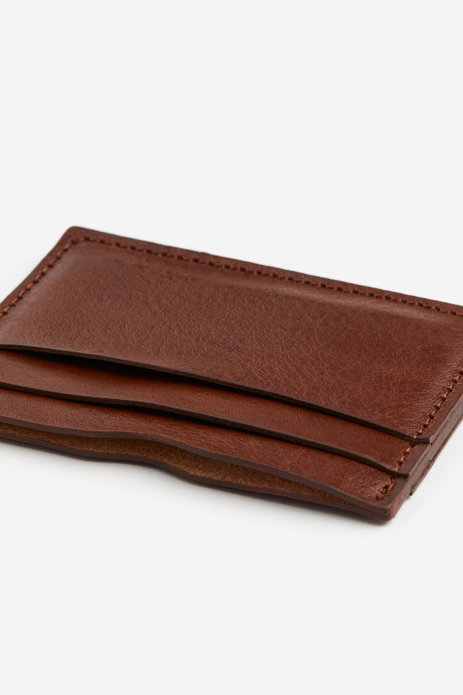 Leather card holder - Brown/Black - 2