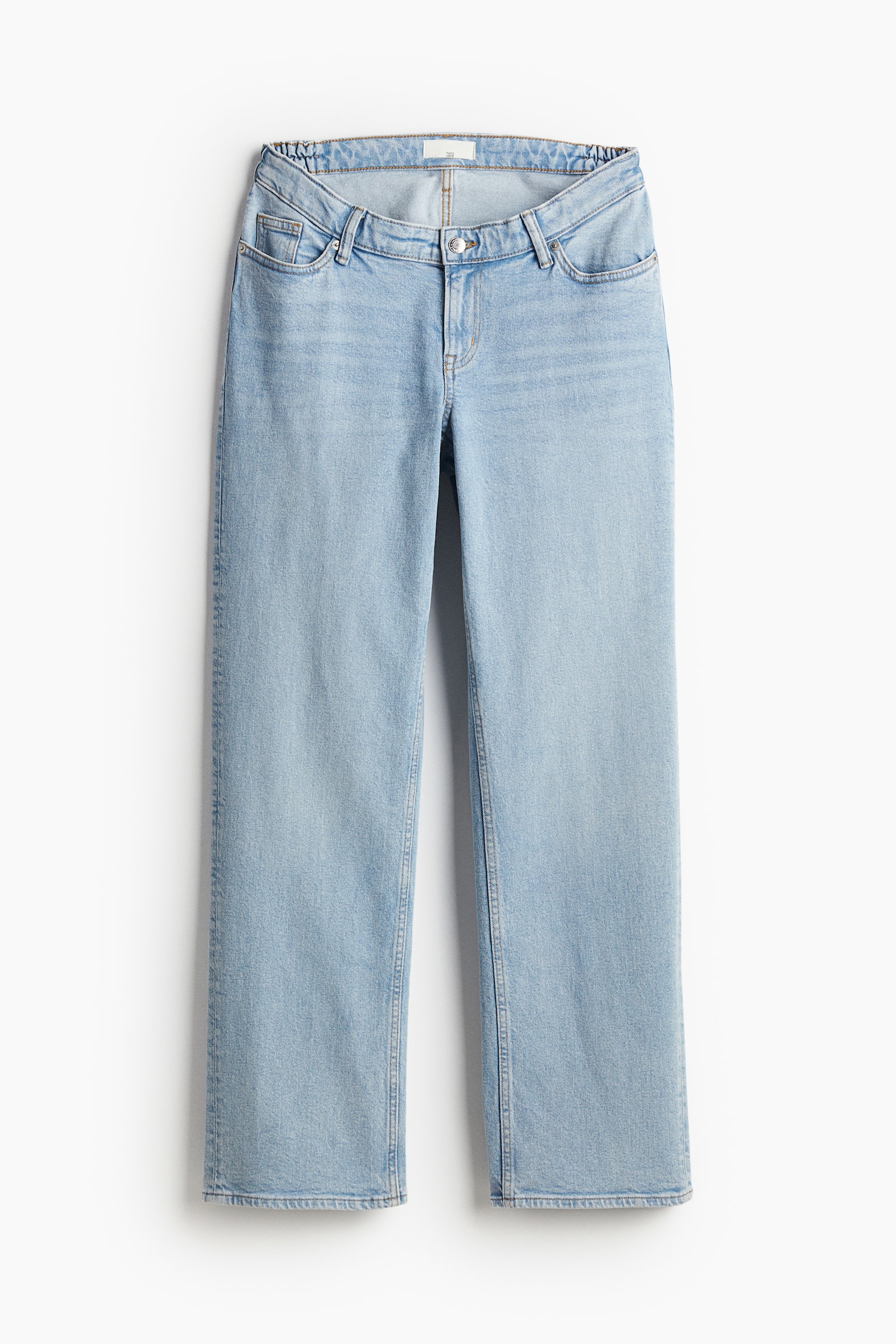 MAMA Before & After Wide Low Jeans - Light denim blue/White/Washed black - 2