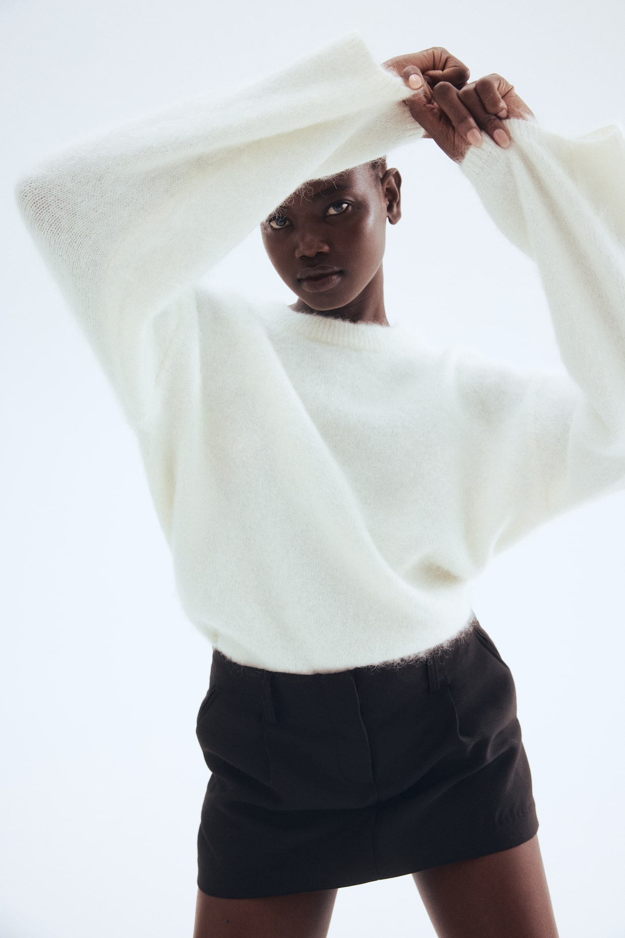 Oversized trui van mohairmix - Wit - DAMES | H&M NL