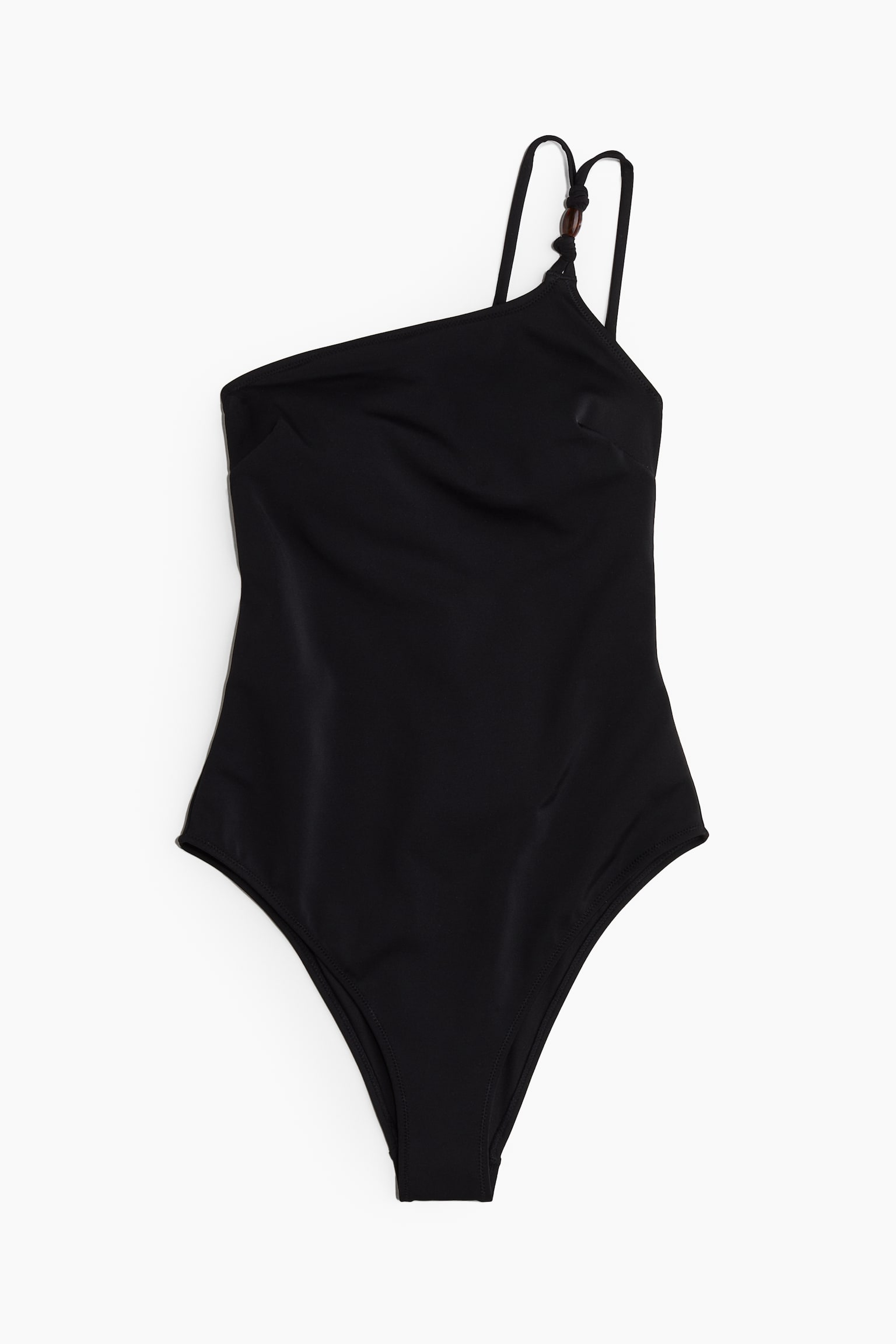 Padded-cup High-leg swimsuit - Black - 2
