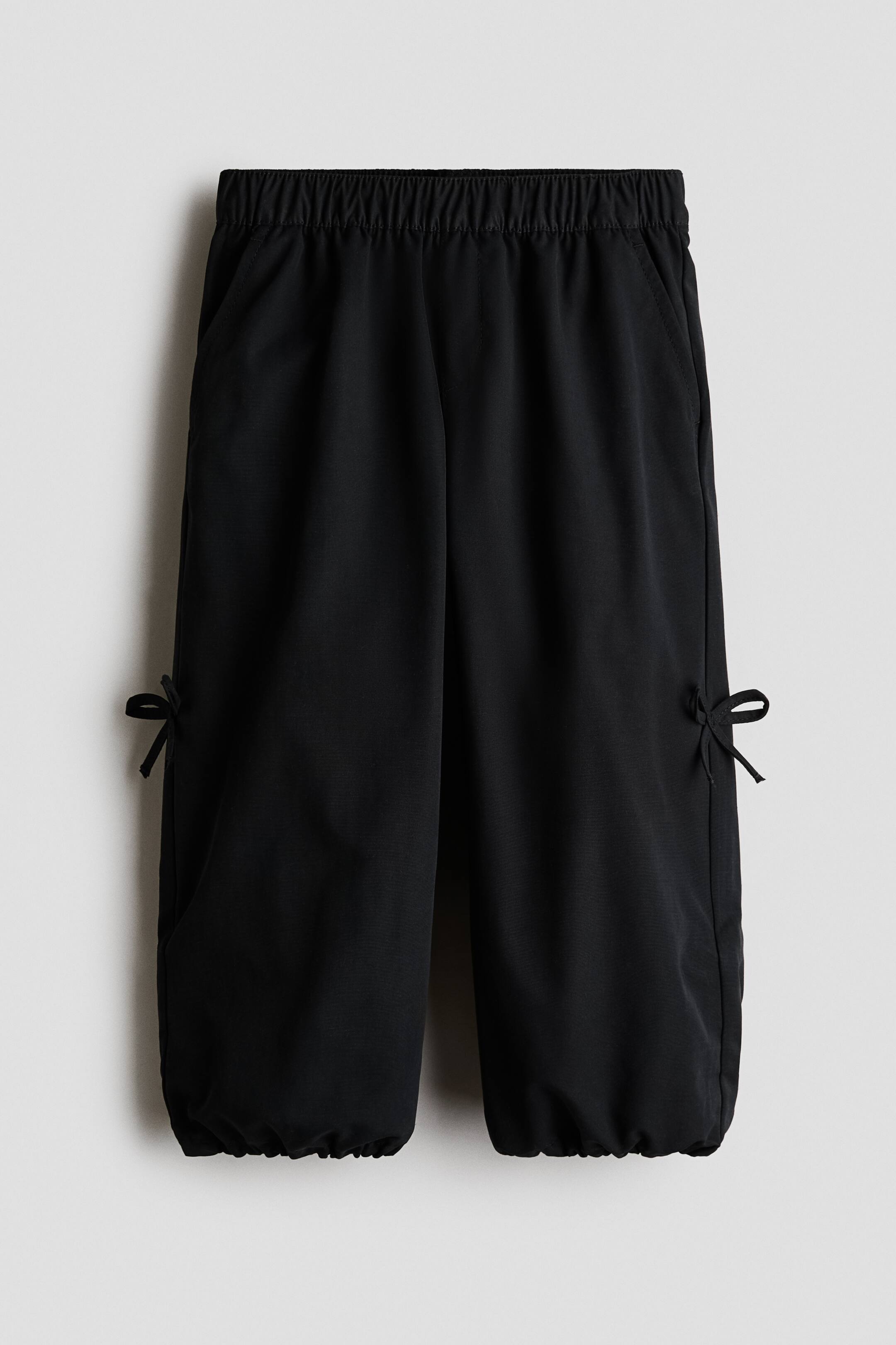查看大圖: Bow-detail balloon joggers - Black - Kids | H&M HK 1