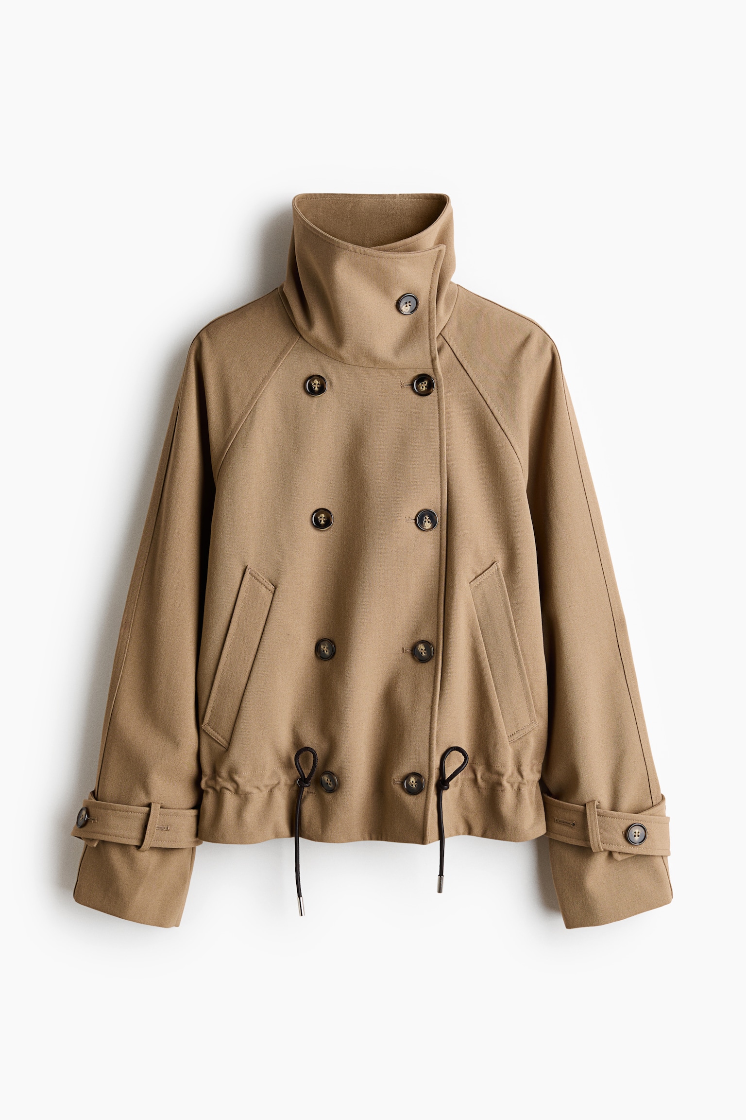 Trench con collo a cratere - Beige
