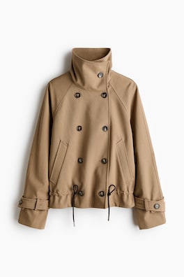 Trenchcoat med skorstenskrage