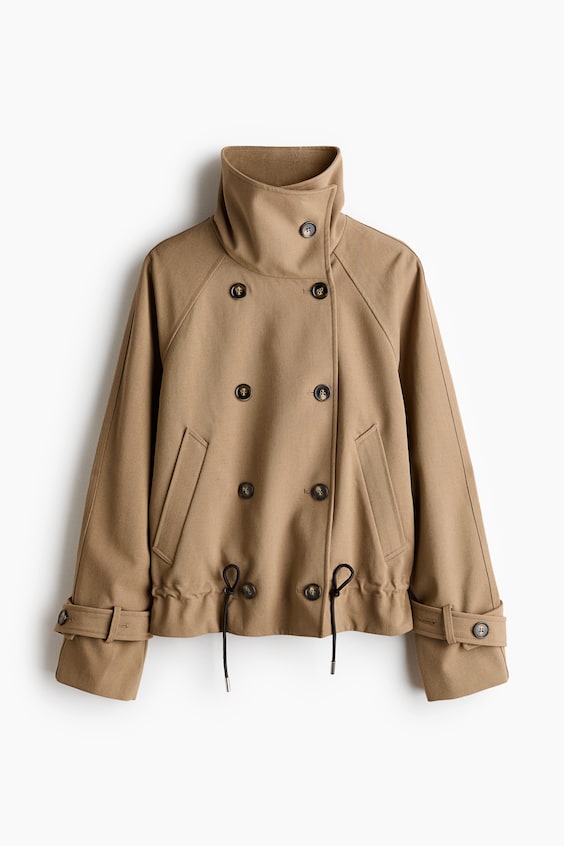 H&M Funnel-Collar Trench Coat