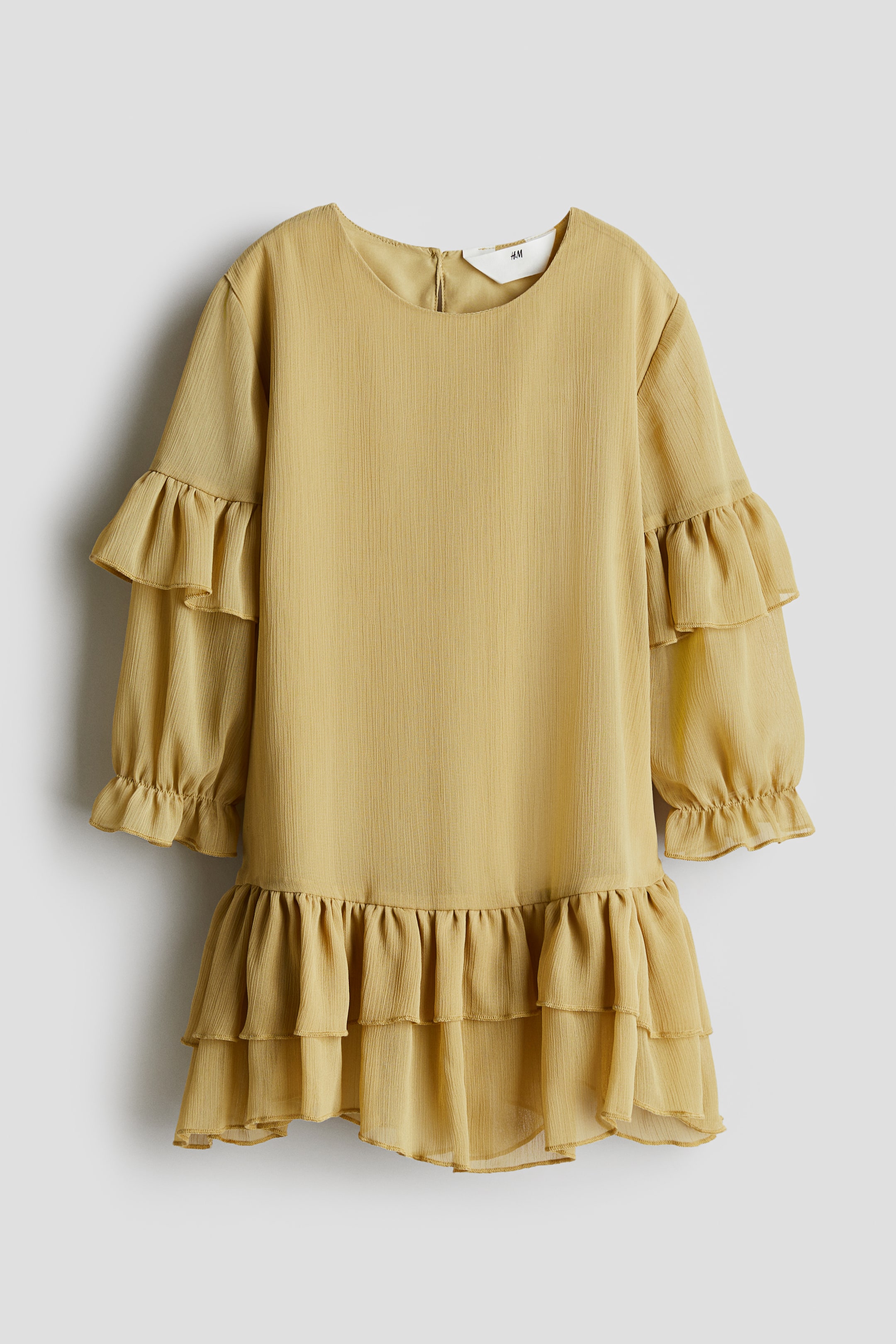 Flounced Chiffon Dress