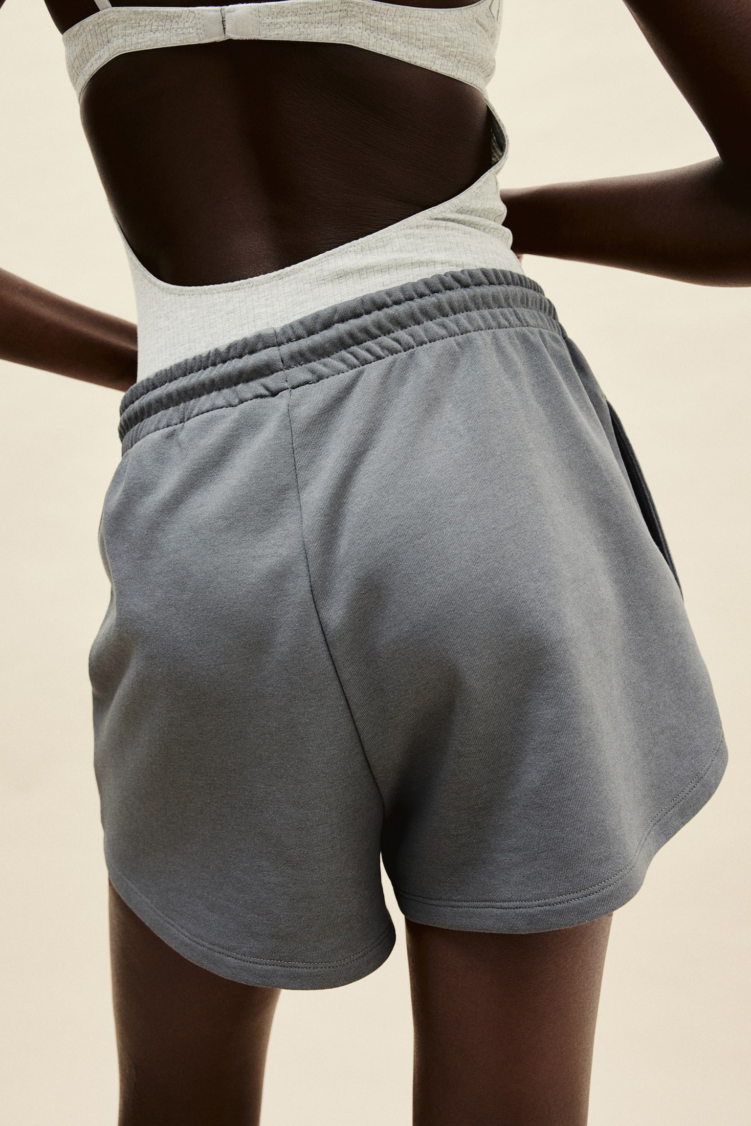 Sweat Shorts - Dark grey/Light beige/Black/Light grey marle/Navy blue/Pigeon blue/Brown/Powder pink - 5