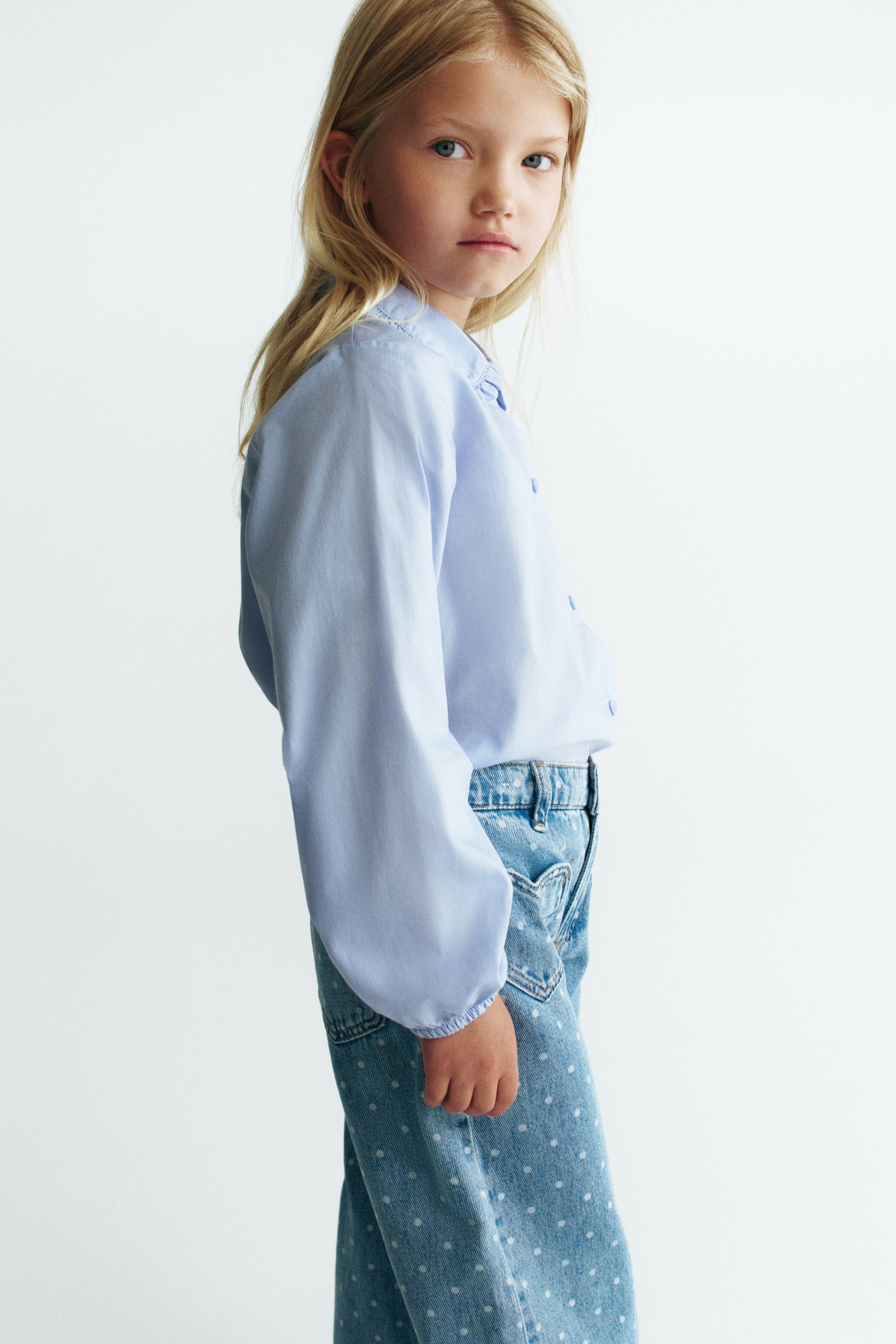 Детские блузки H&M Cotton Blouse with Collar — фото 4