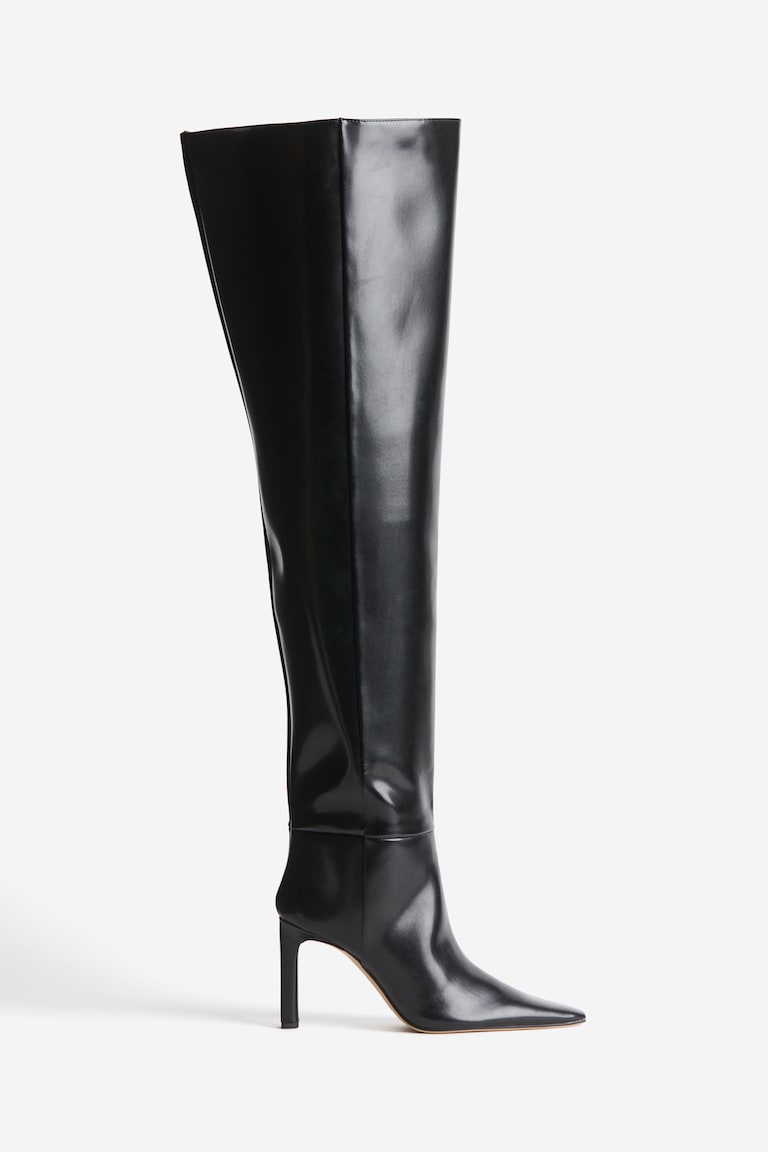 Knee High Boots Hohe Stiefel SchnÃ¼ren High Heel
