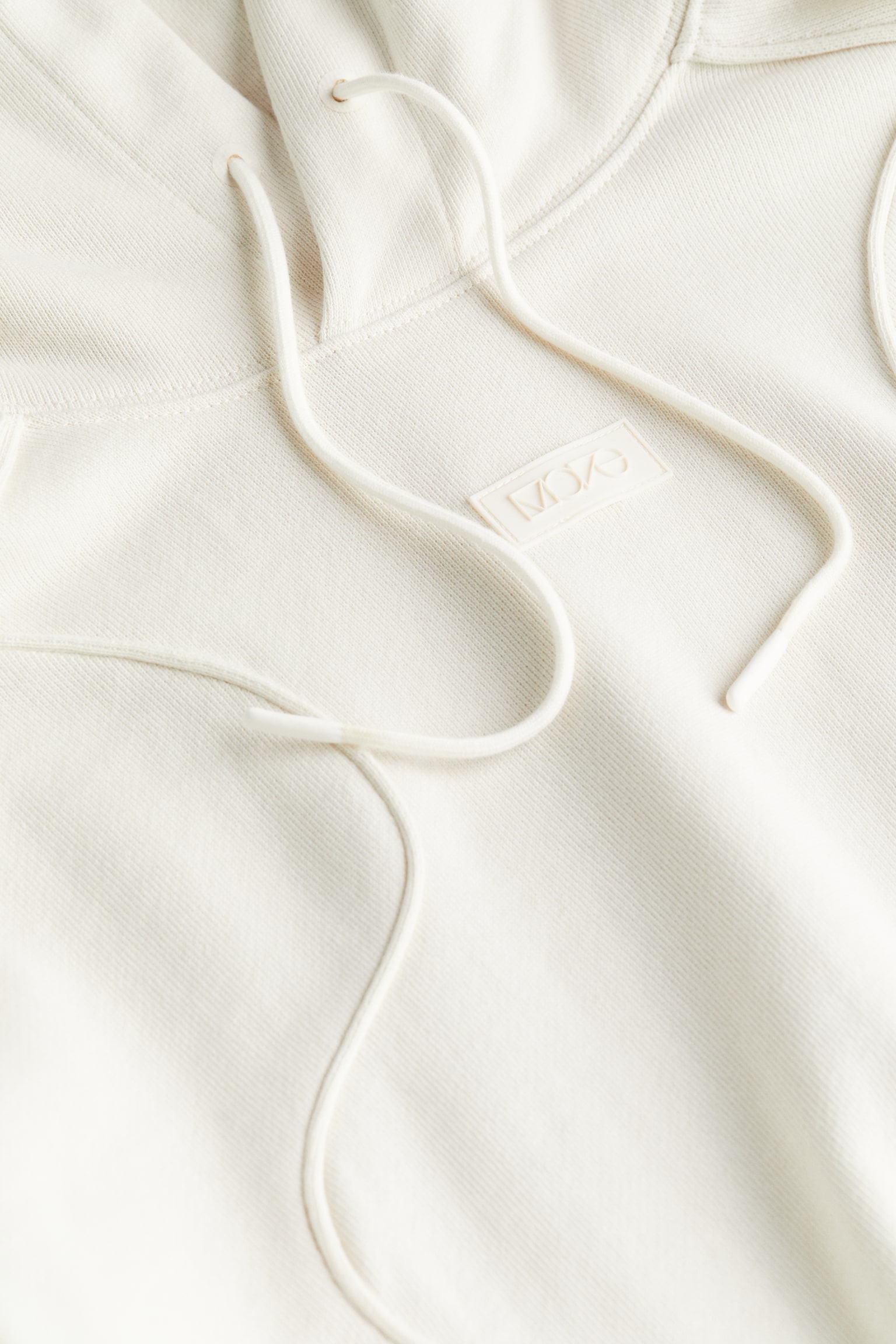 Piping Detail Activewear Hoodie In DryMove™ - Cream/Light grey marle/Black - 2