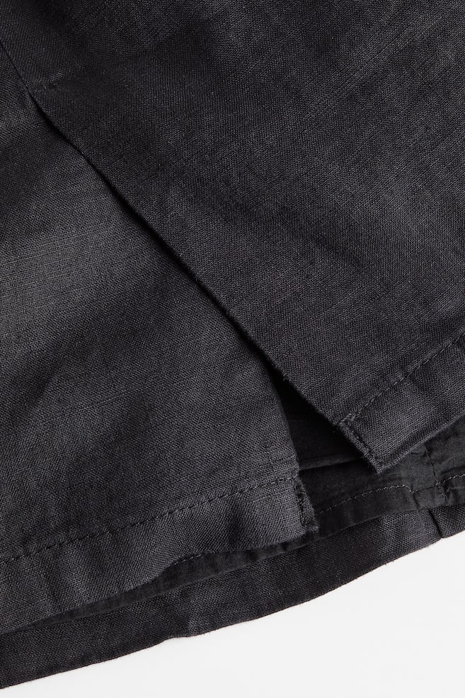 Linen skirt - Black/Cerise - 6