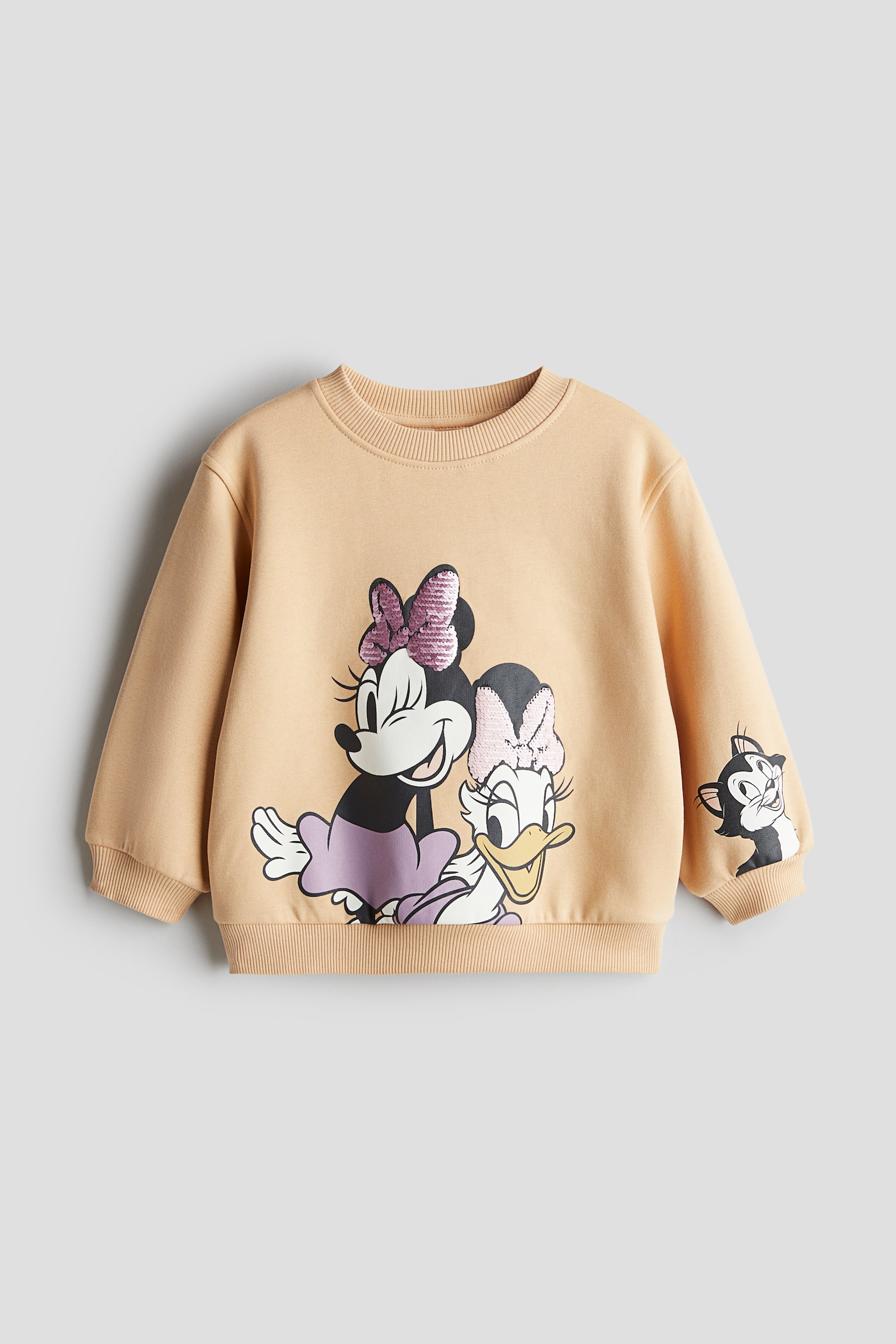 Motif-detail sweatshirt - Beige/Disney/Cream/Elsa/Light blue/Hello Kitty/Black/Minnie Mouse/Mint green/Squishmallows/Light yellow/Snoopy/Light yellow/Bluey - 1