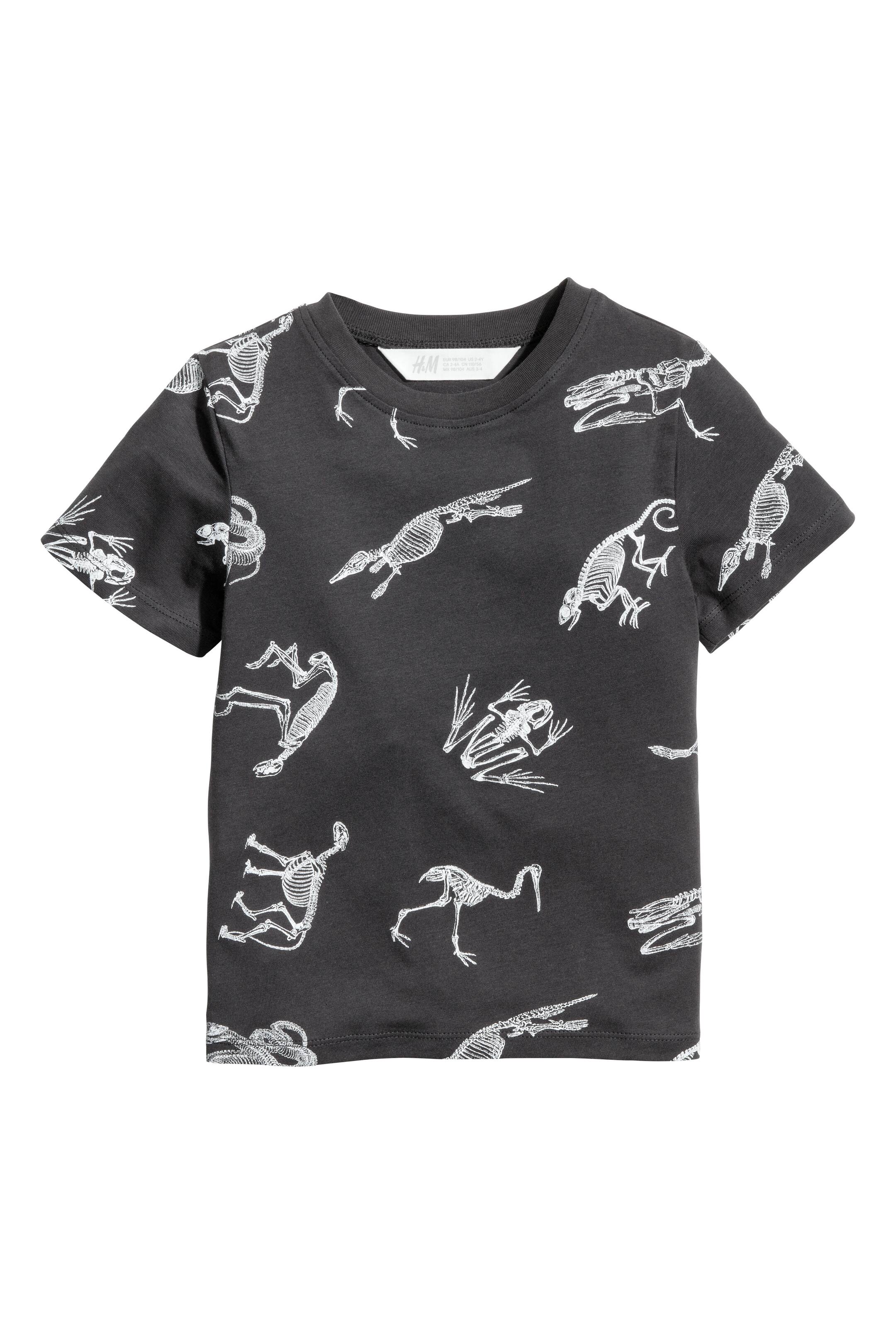 Näytä suurempi kuva: Printti-T-paita - Musta/Dinosaurukset - Kids | H&M FI 1