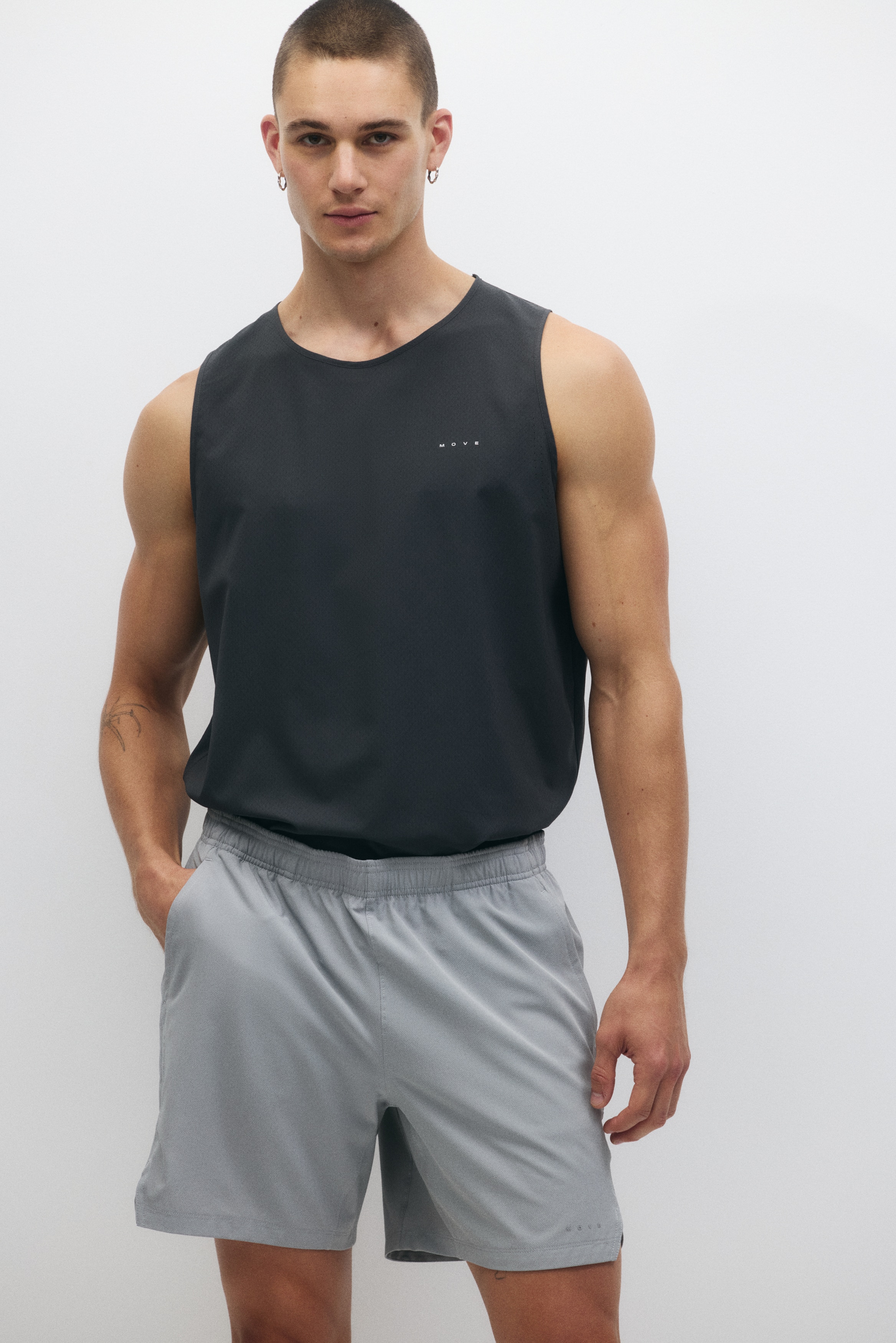 Sportshorts mit DryMove™ - Grau/Schwarz/Marineblau/Frostiges Grün/Dunkelbraun