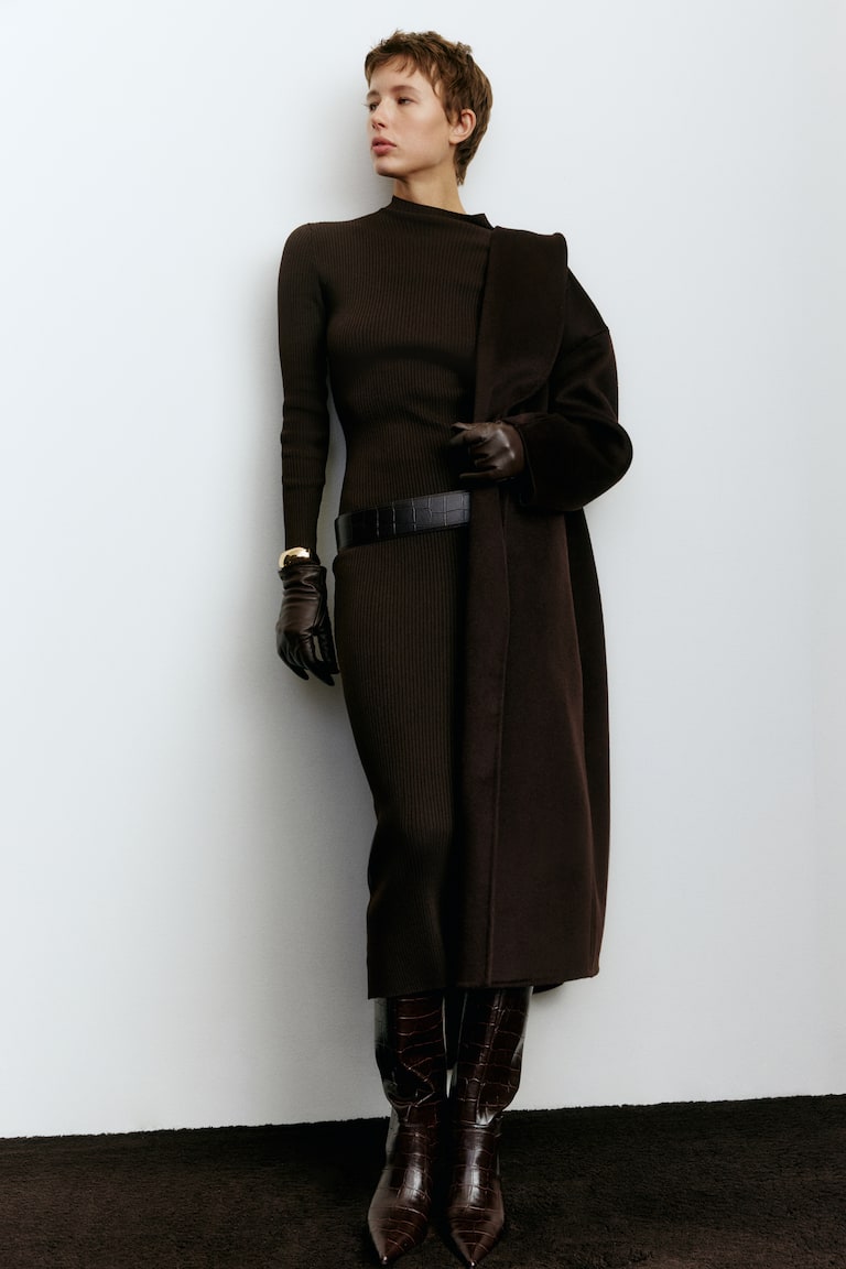h&m brown ribbed dress Men's Reda Espresso Brown Wool Suit by StudioSuits main image 0