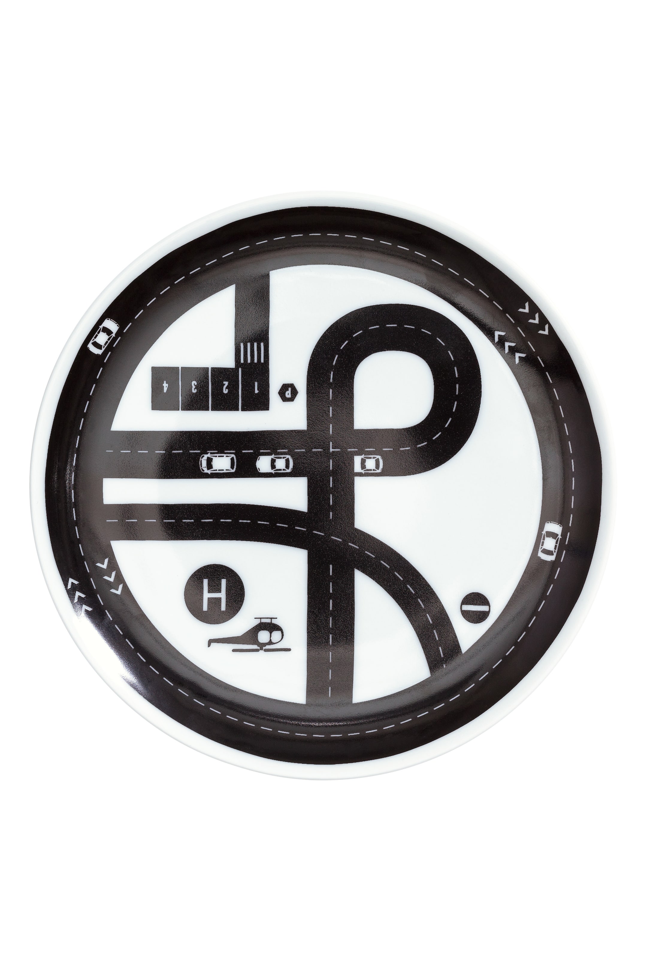 View larger image: Porcelain plate - White/Car track - Home All | H&M GB 1