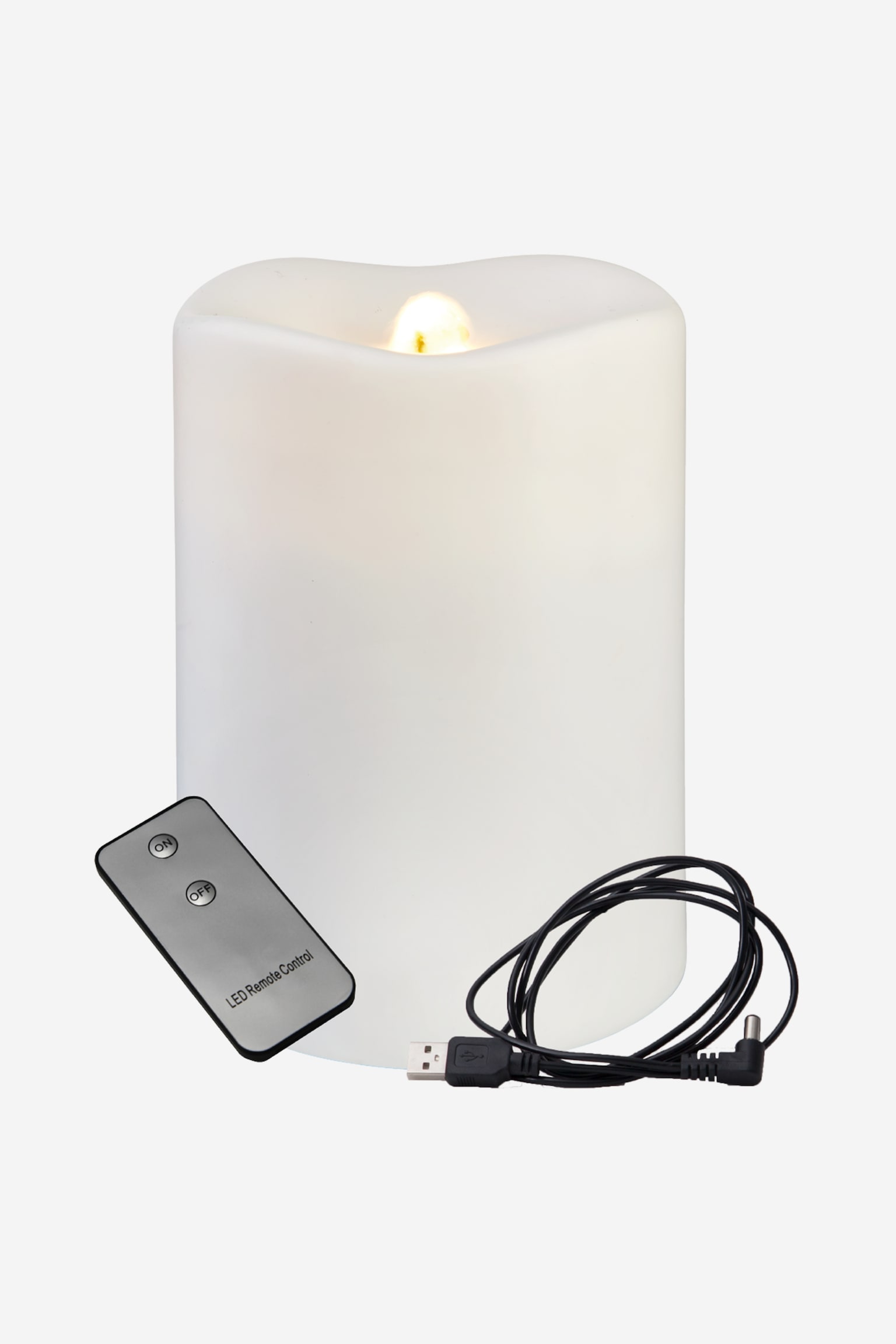 Led-stumpenkerze Water Candle - Weiß