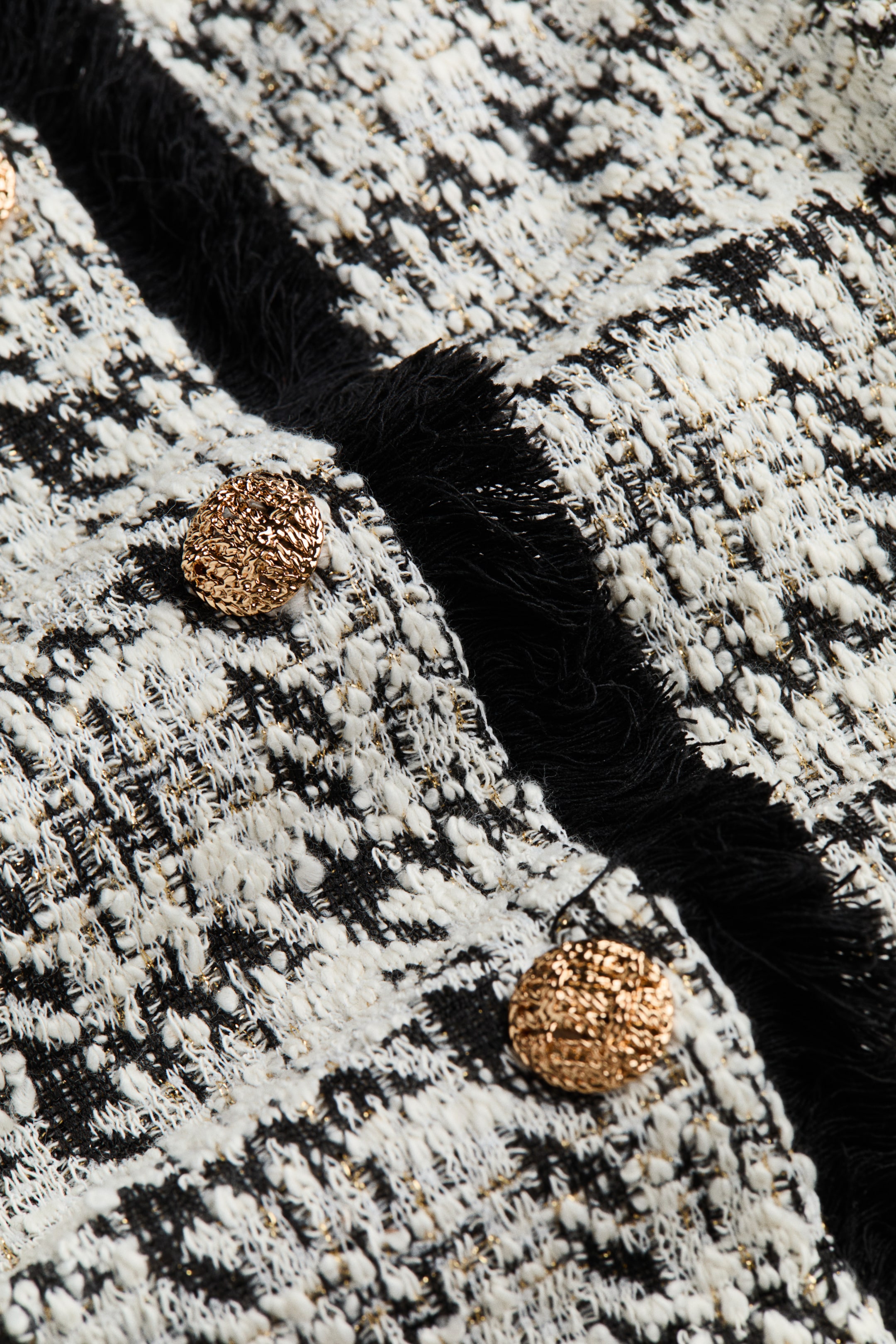 Bouclé-Knit Jacket with Fringe