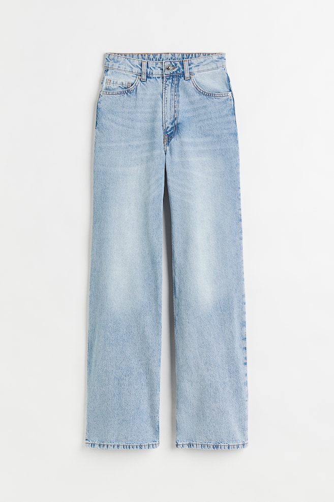 Wide High Jeans - Lys denimblå/Sort/Lys denimblå/Brun/Sort/Mørk denimblå - 2