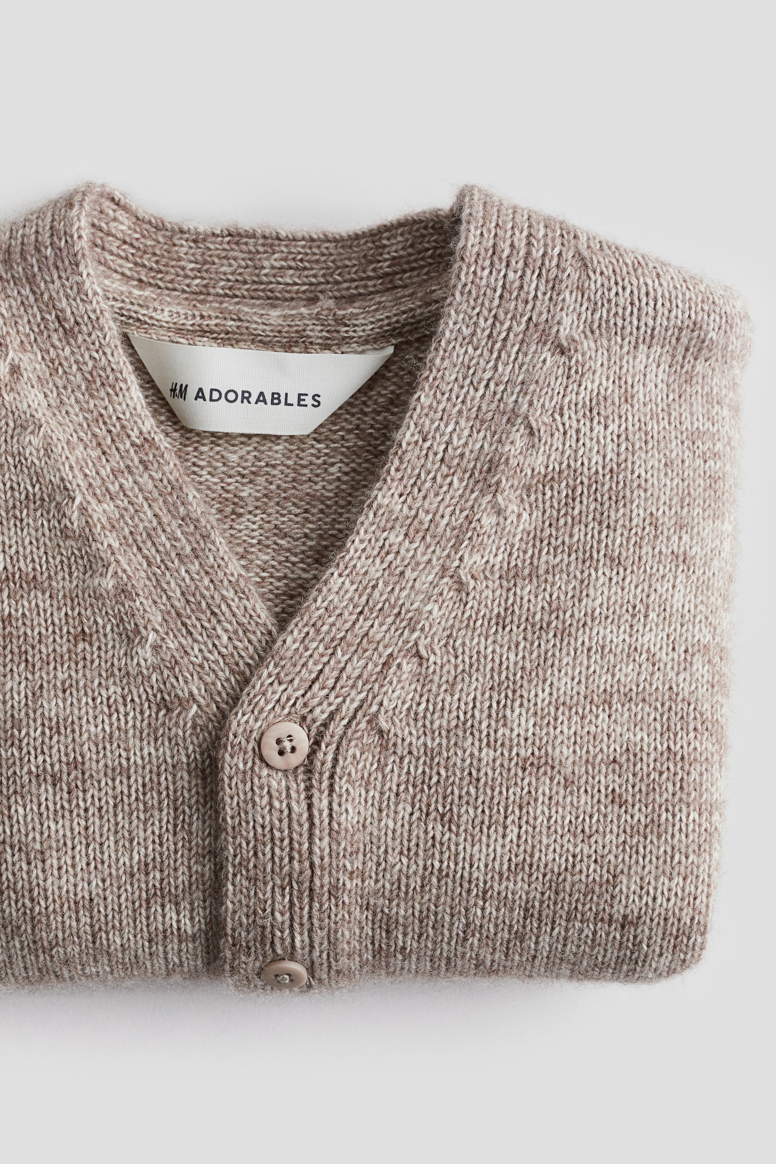 Wool-blend cardigan - ベージュ - 2