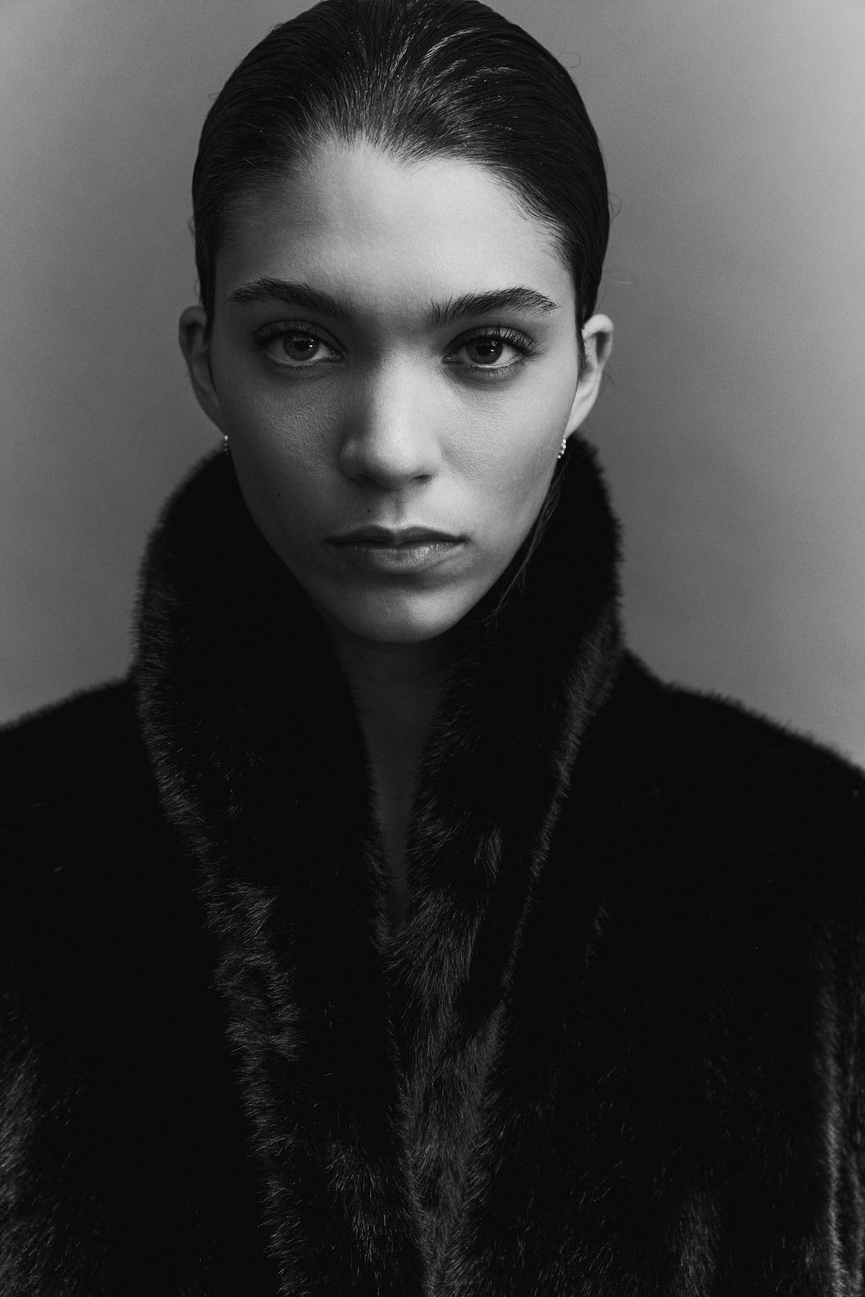 Fluffy Coat with Shawl Collar - image 2