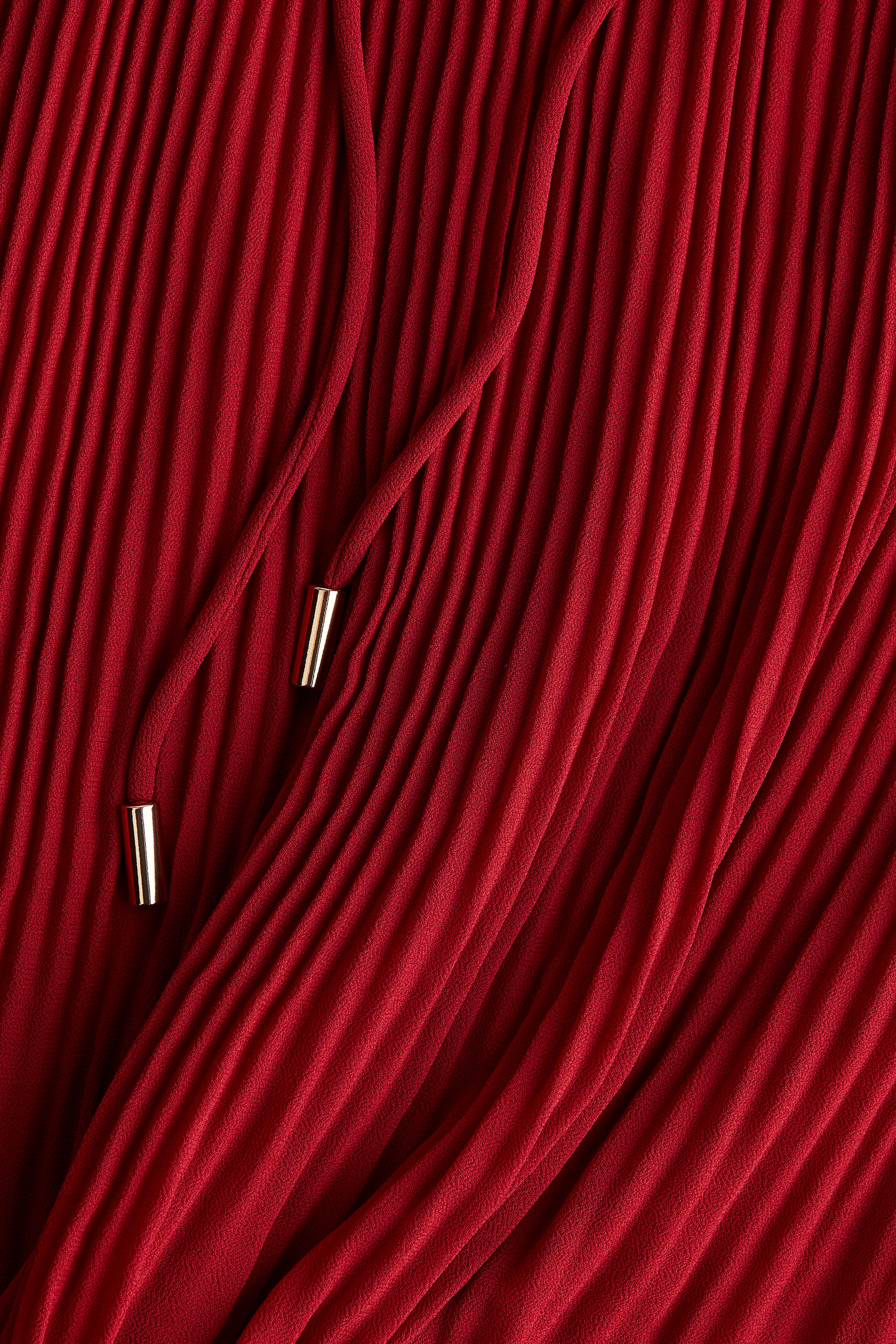 Women's Dark red Long Pliss Dress | H&M US