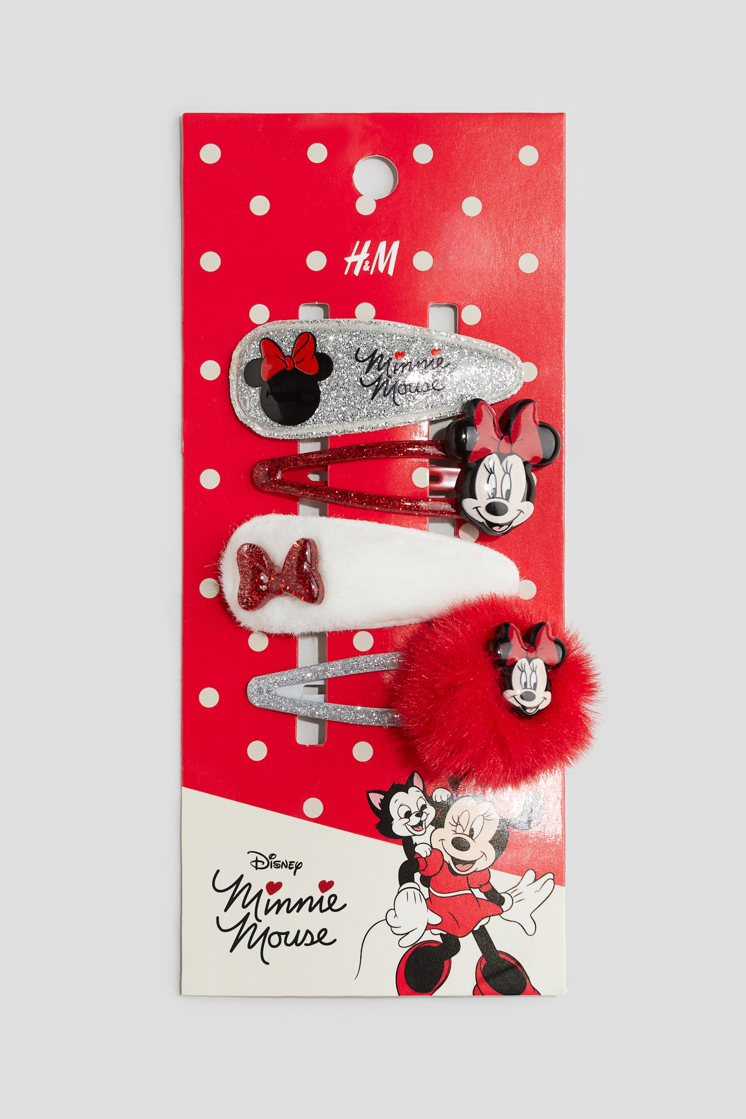 4-pack hair clips - Red/Minnie Mouse/Pink/Hello Kitty - 1