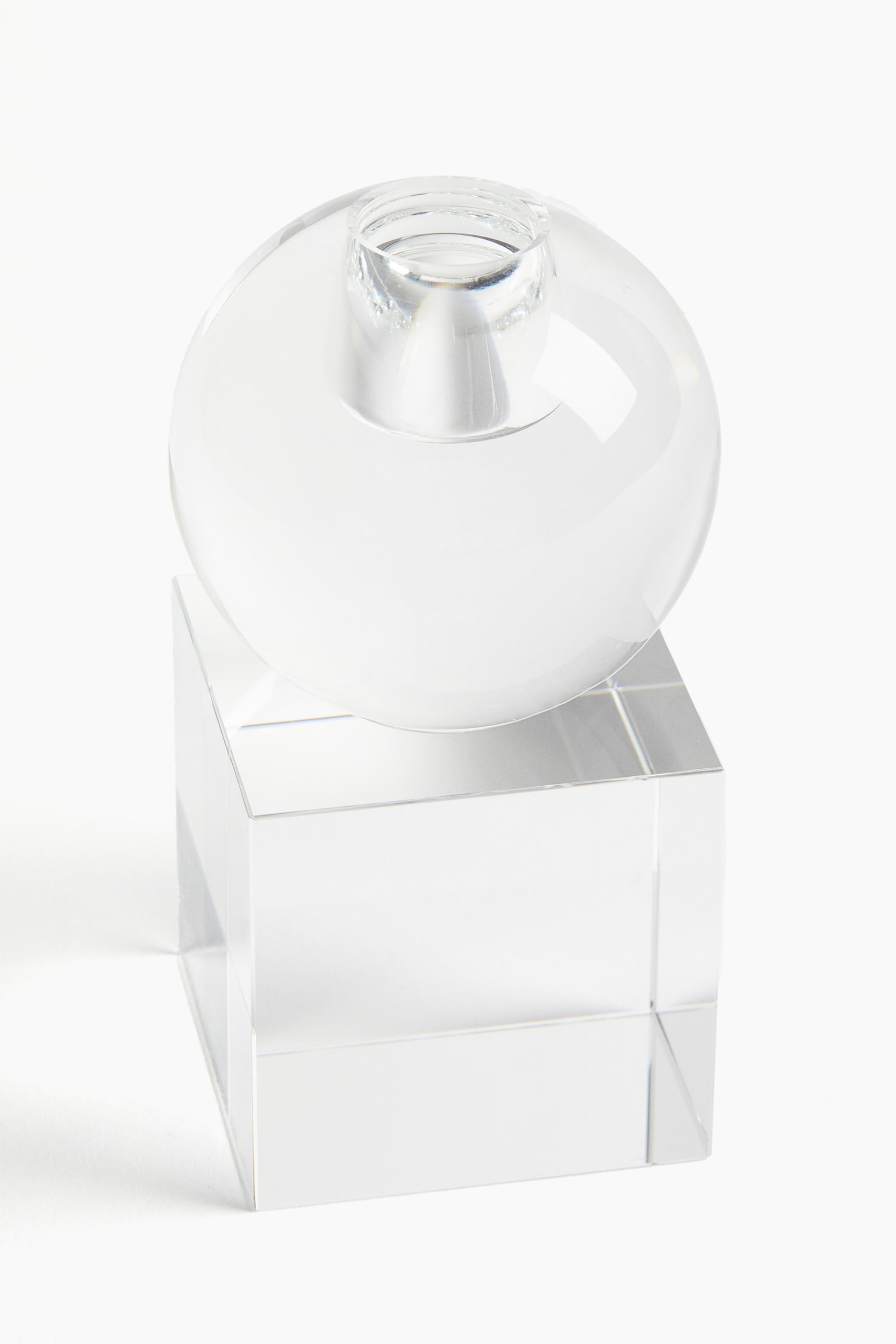 Portacandele alto in vetro - Trasparente - 3