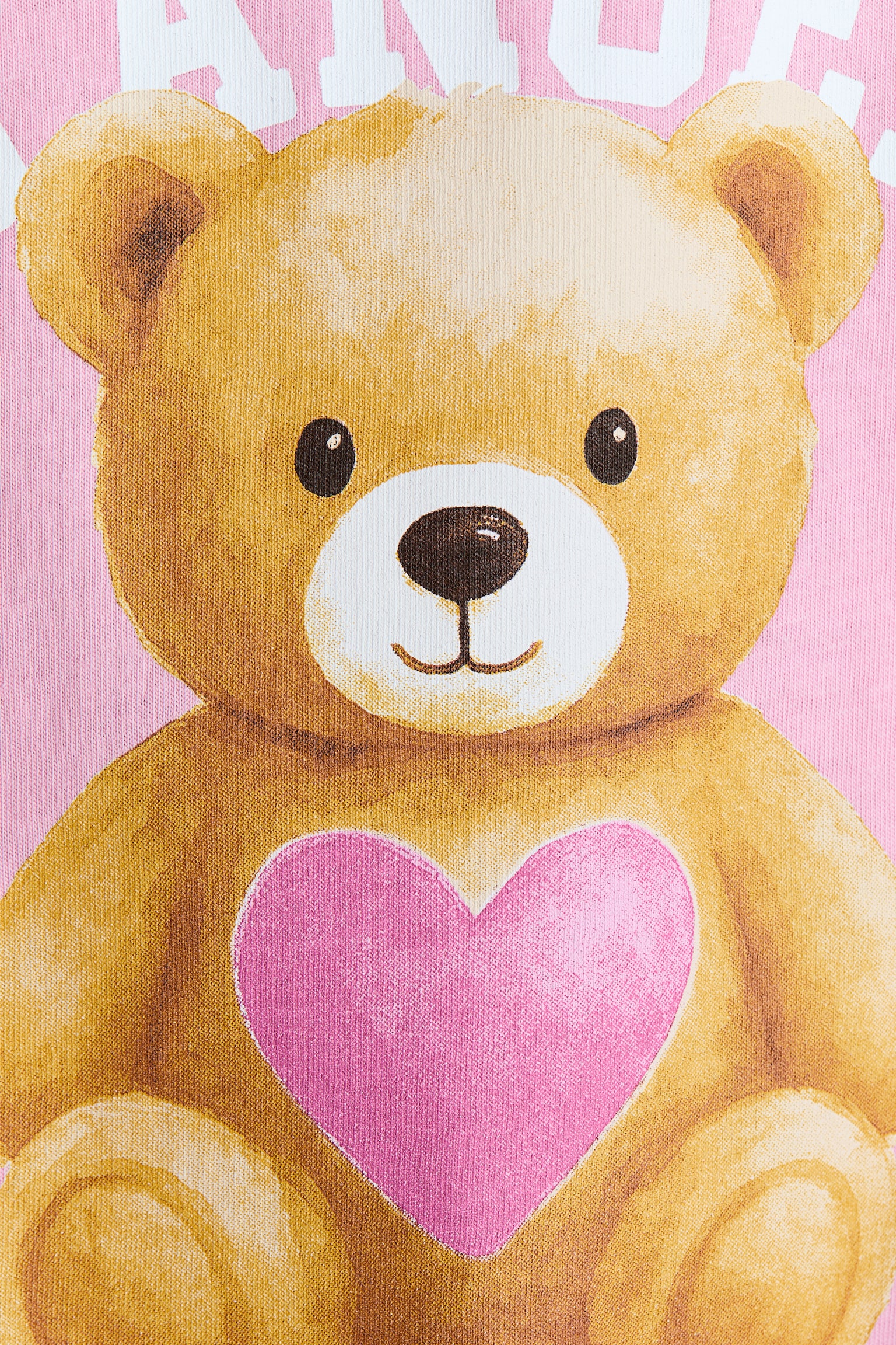 T-shirt z nadrukiem - Różowy/Pluszowy miś - 2