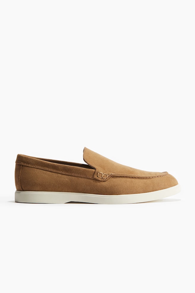 Loafer mit Mokassinnaht - Dunkelbeige - 1