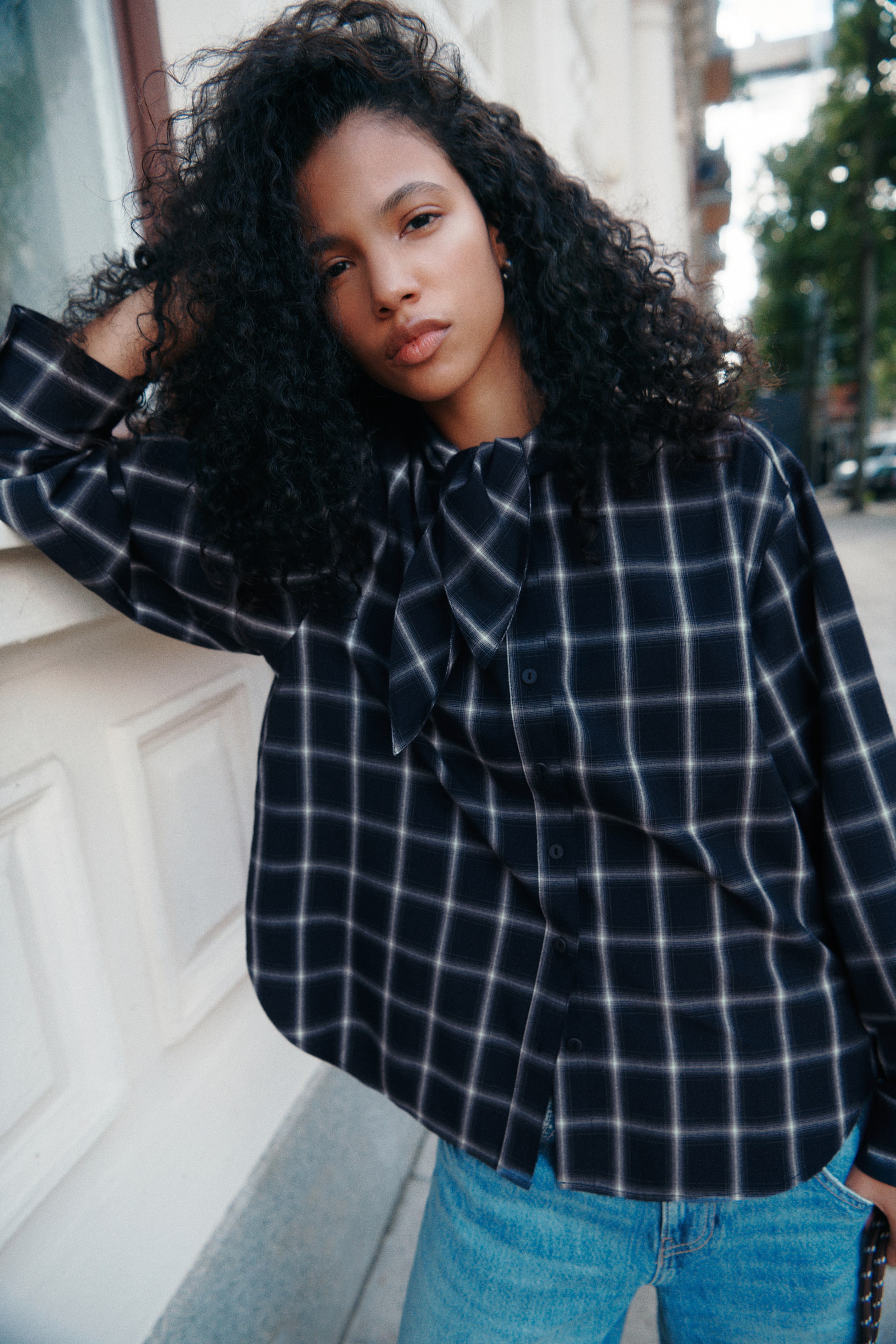 Scarf-Collar Shirt