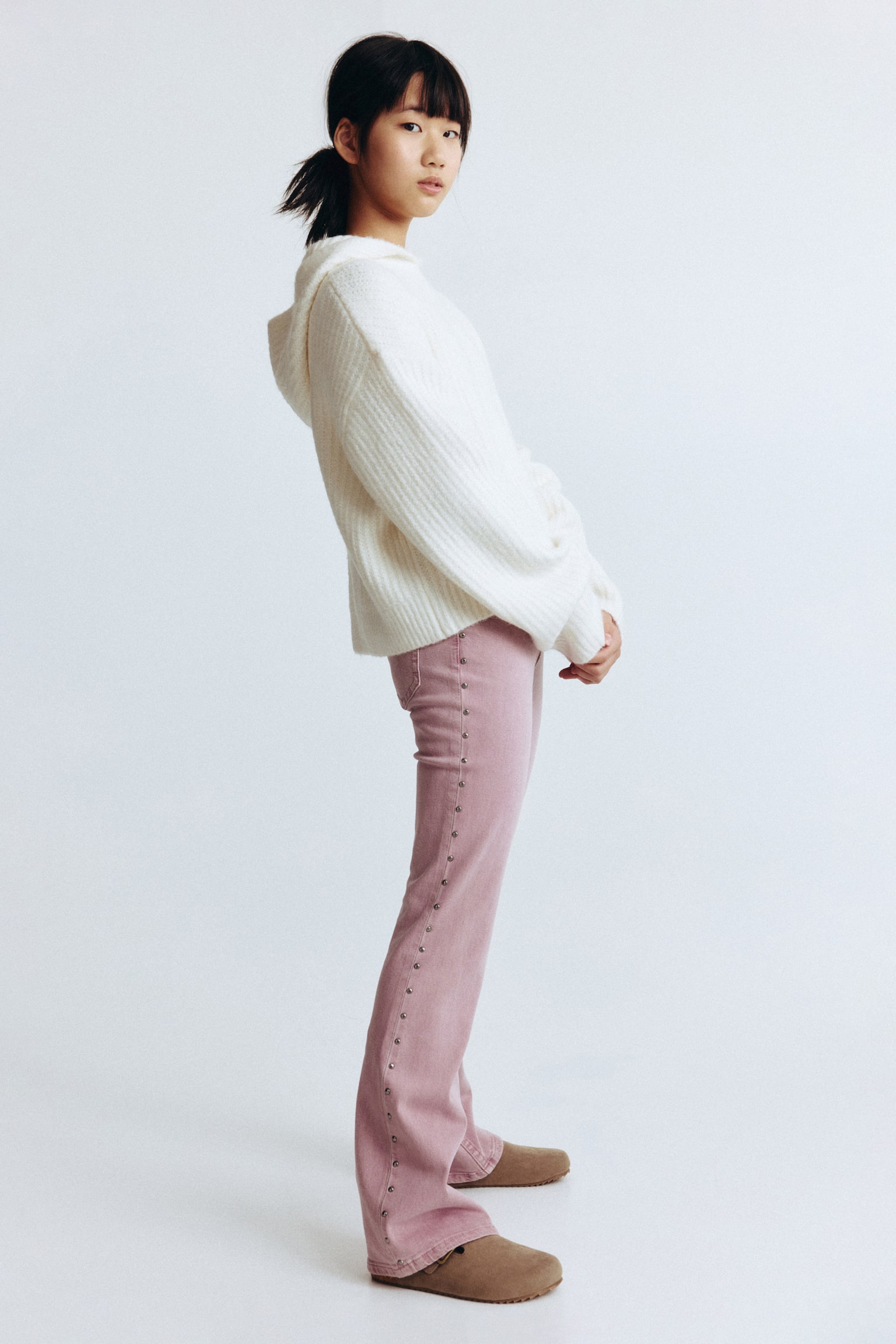 Flared Leg Low Jeans - Washed denim pink/Denim blue/Light pink/Denim grey/Light denim grey/Light denim blue - 1