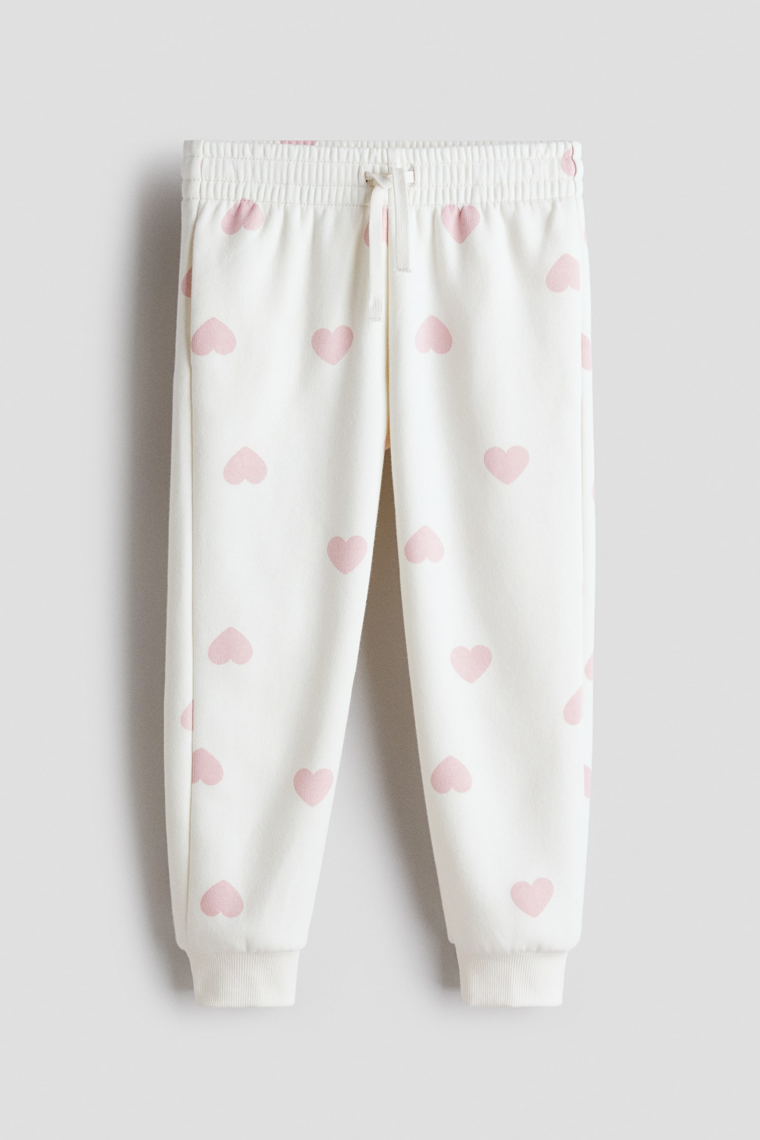 裏起毛ジョガーパンツ - ホワイト／ハート/ダークグレー／ハート/ピンク／ハート/ホワイト／ハート/ホワイト／ハート/パウダーピンク