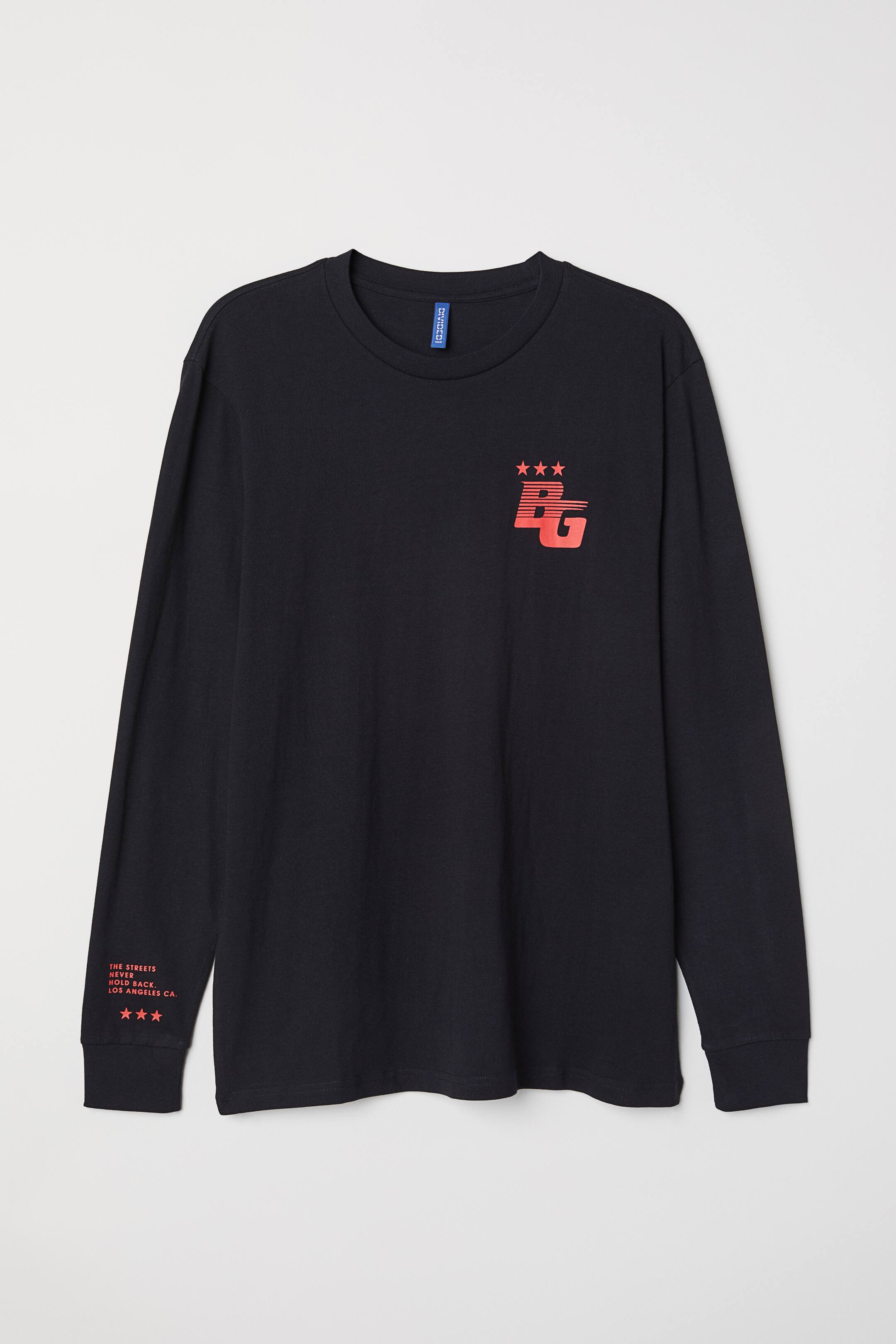 Ver imagem maior: Camisola de mangas compridas - Preto/Blazing - HOMEM | H&M PT 1