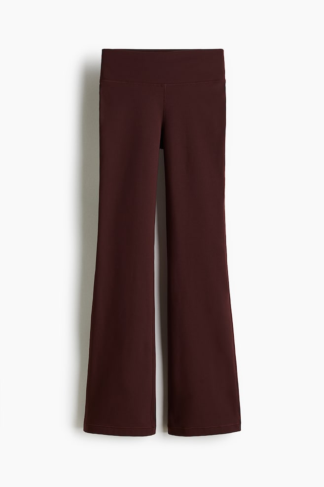 Fleece-Lined Sports Leggings with SoftMove™ - Burgundy/Black - 1