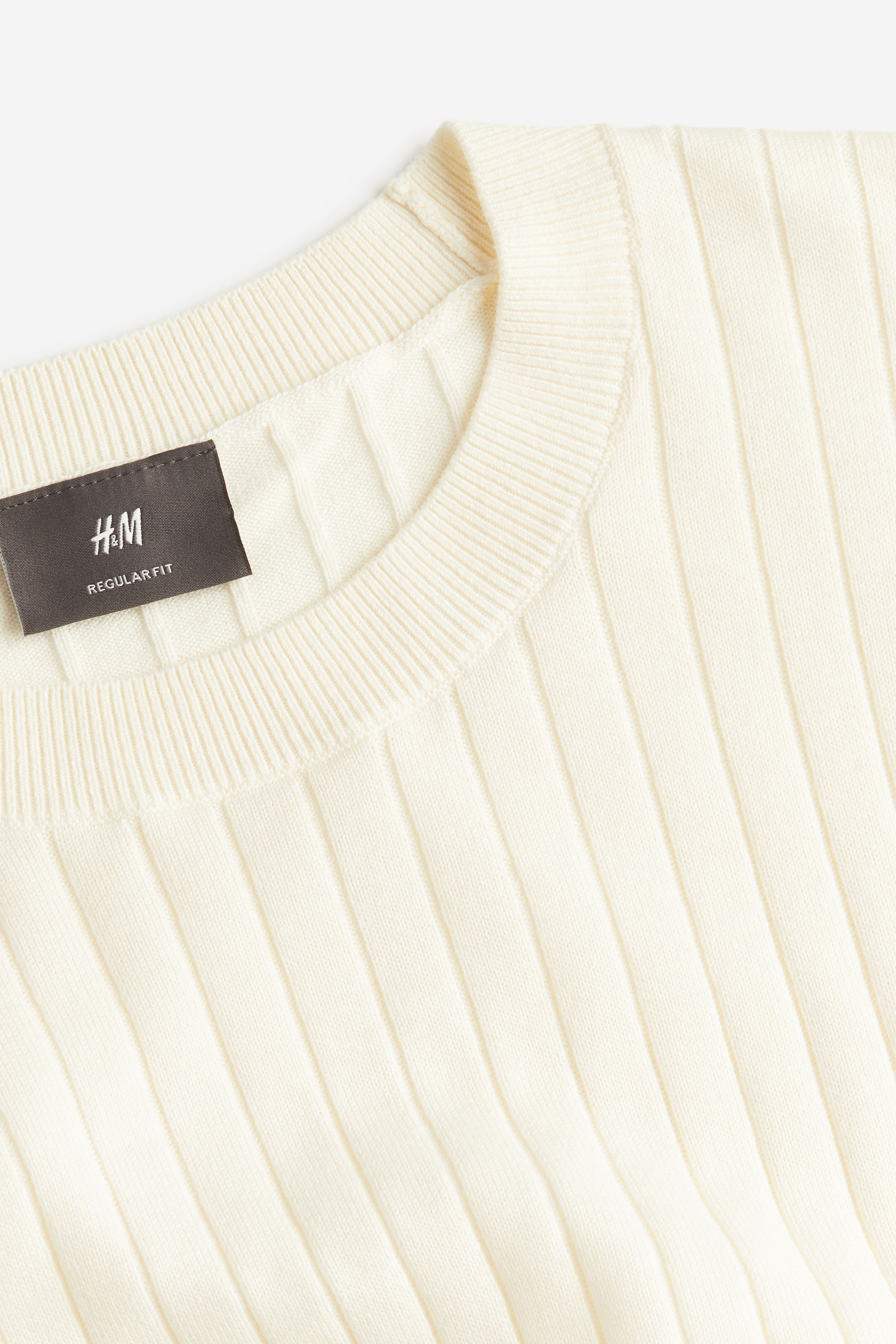 Regular Fit Rib-knit T-shirt