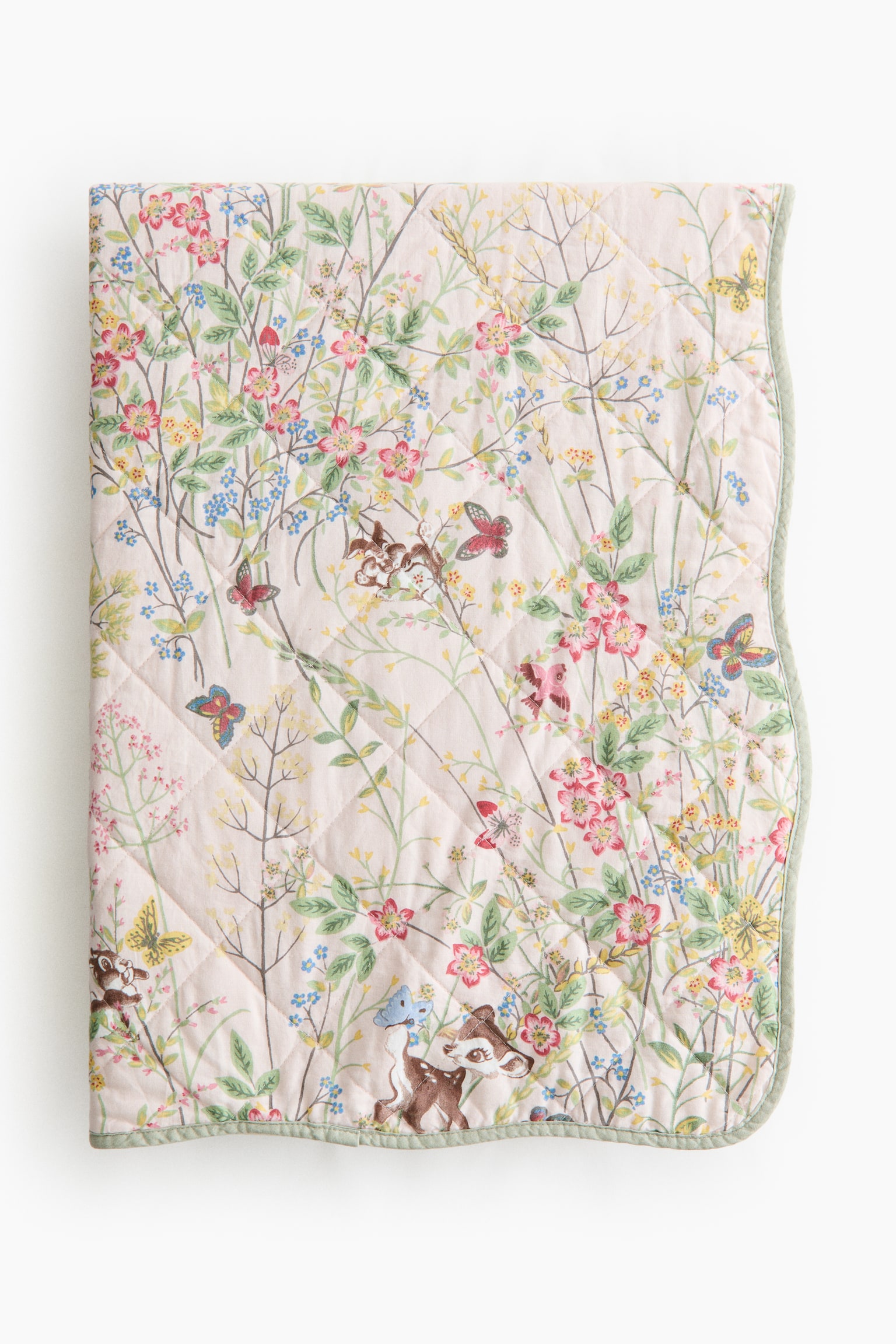 Quilted cotton bedspread - Light pink/Bambi - 1