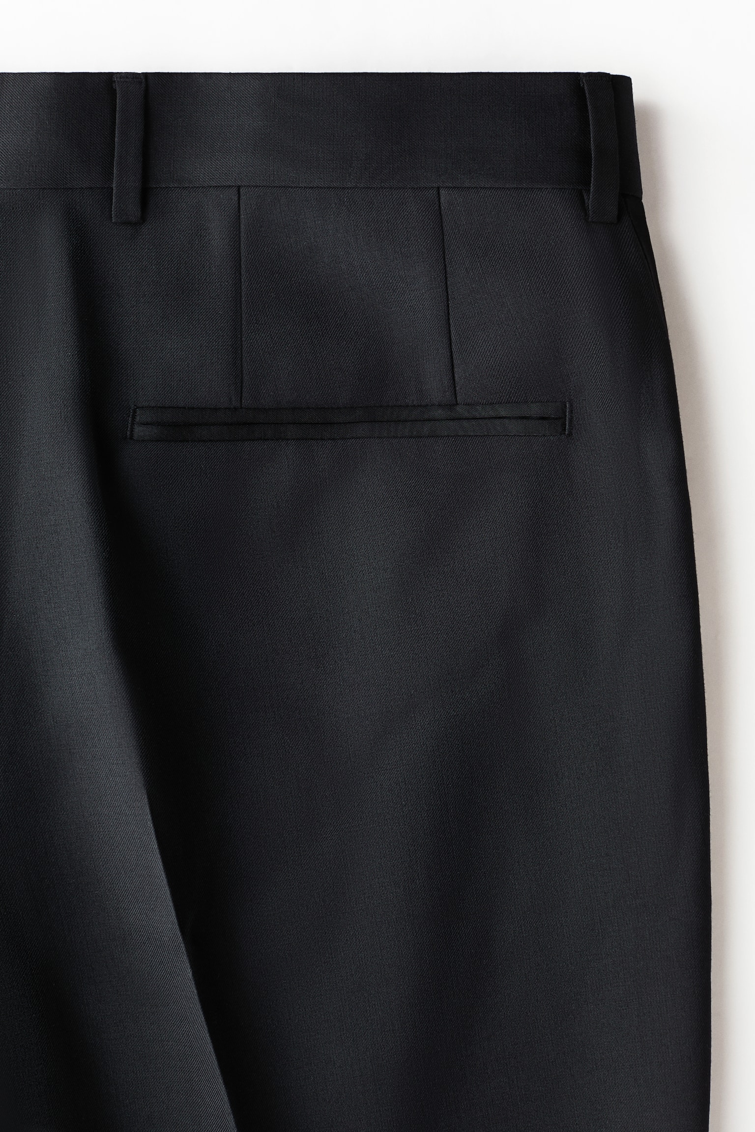Мужские брюки H&M Regular-Fit Wool-Blend Tuxedo, цвет: Чёрный — фото 6