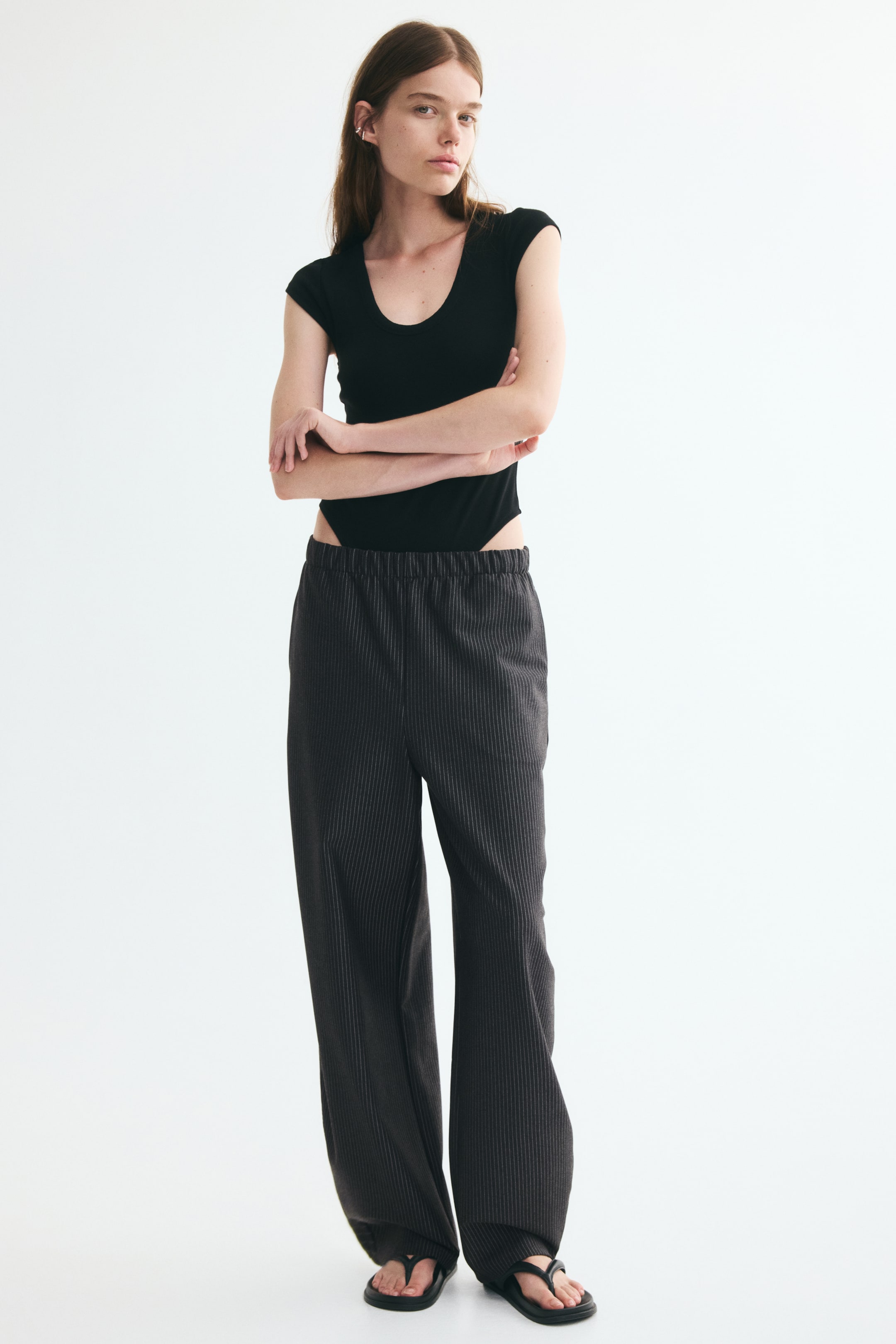 Ponte Barrel-Leg Pants