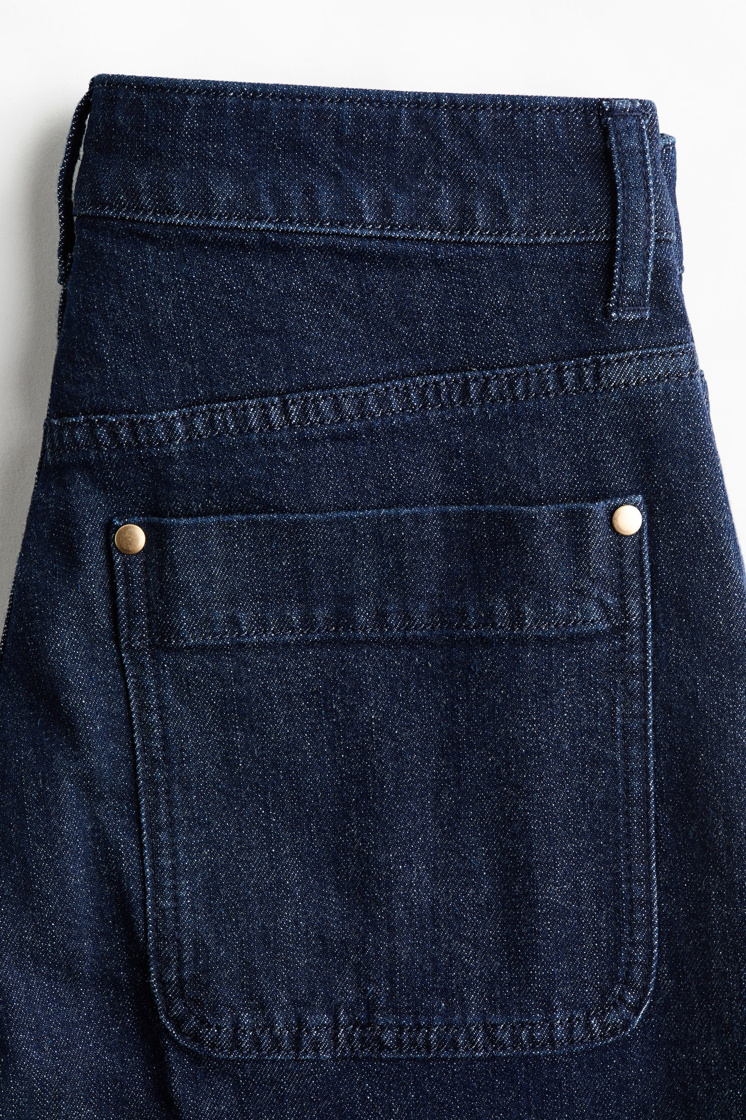Wide High Waist Jeans - Navy denim blue - 6