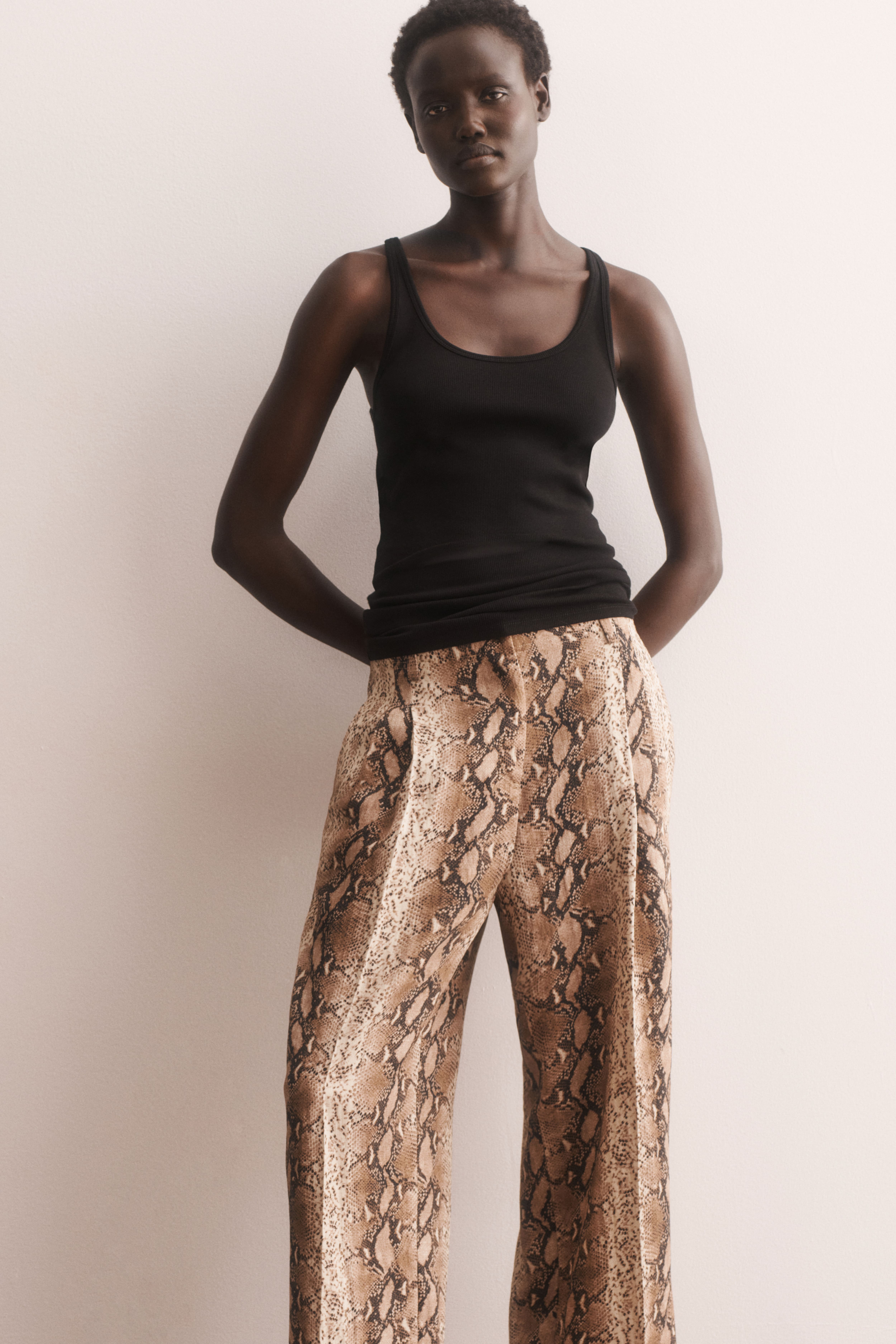Ankle-Length Twill Pants