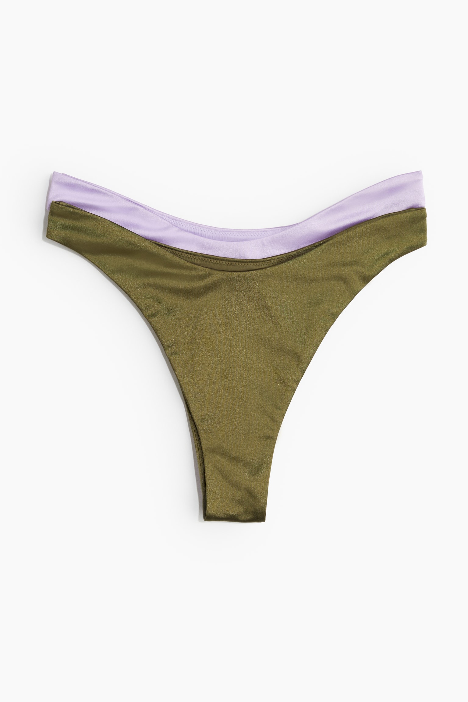 2-pack bikini bottoms - Dark khaki green/Light purple/Yellow/Ombre/Dark brown/Shiny/Pigeon blue/Black - 1