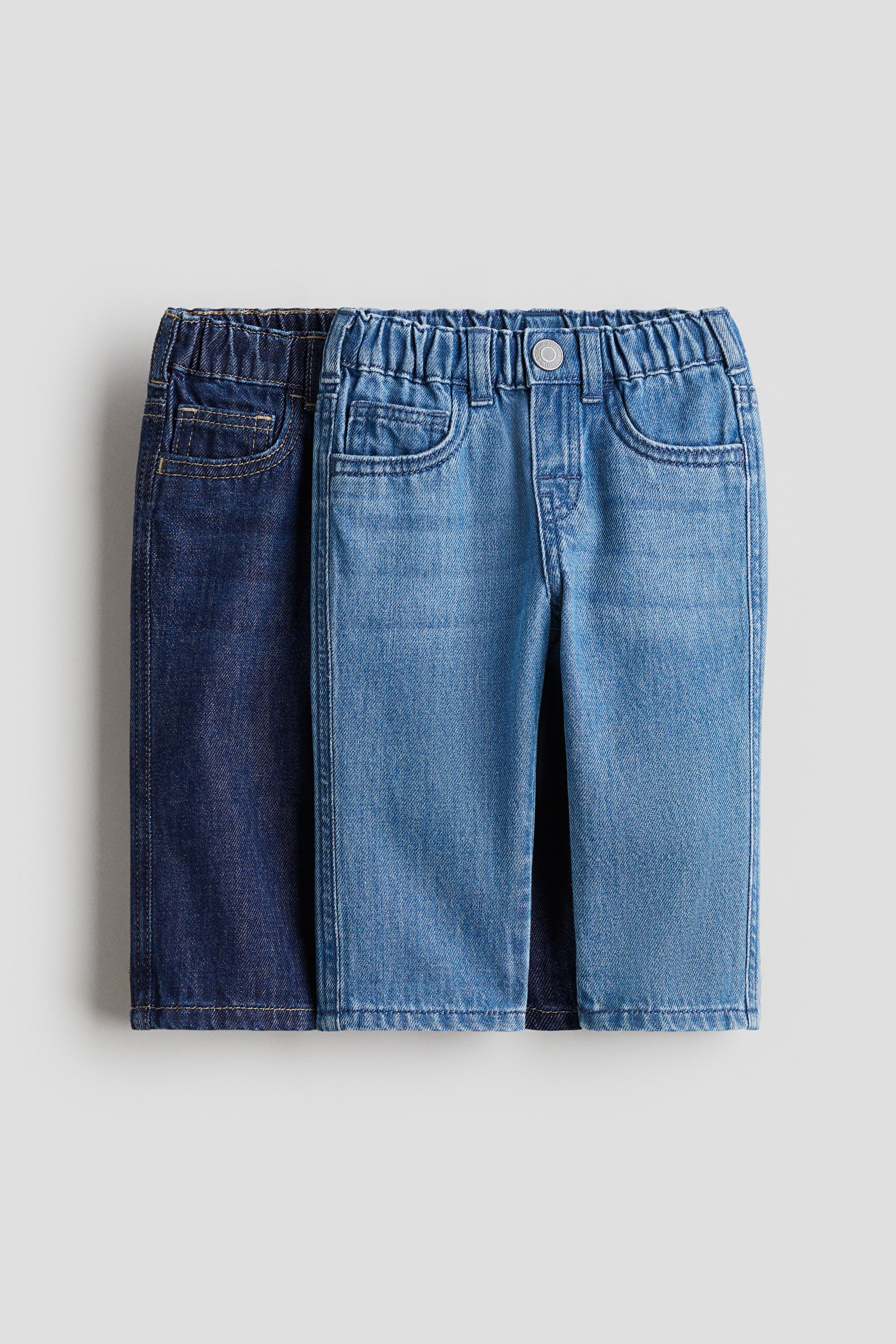Bébé - Lot de 2 jeans en coton Bleu denim/bleu denim foncé - Size: 80 (9-12M)  - H&M