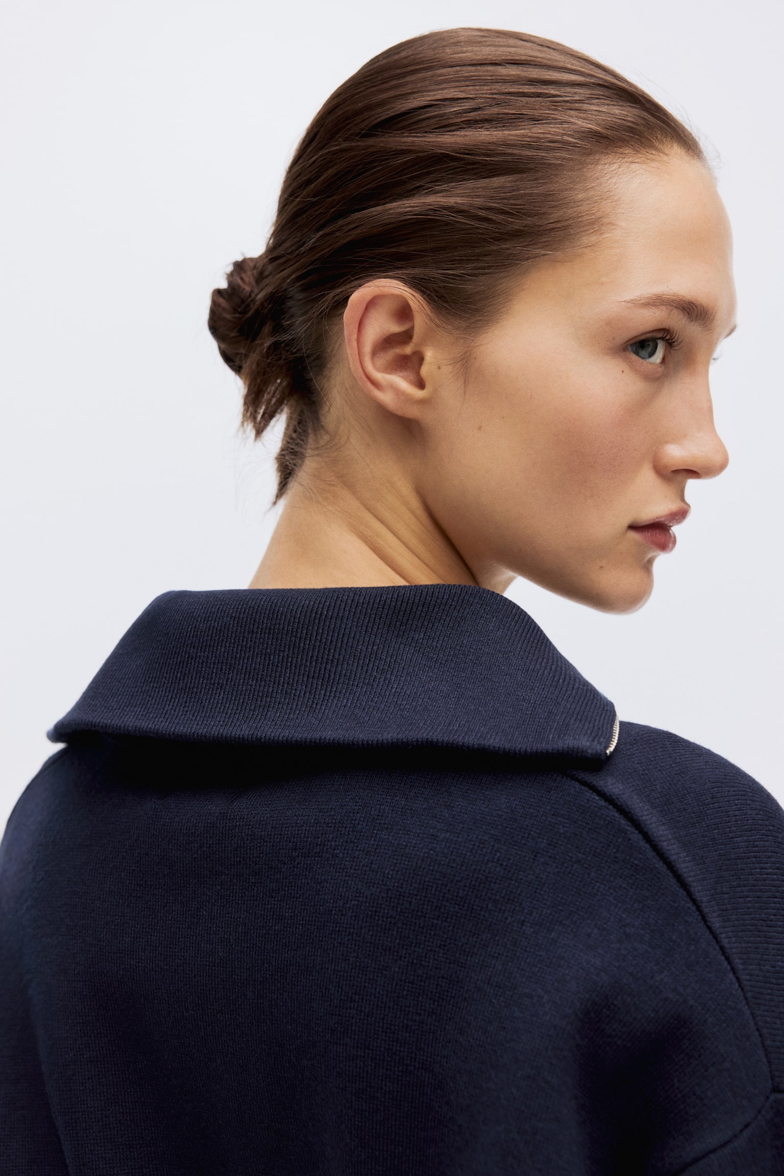 Zip-through cardigan - Navy blue - 6