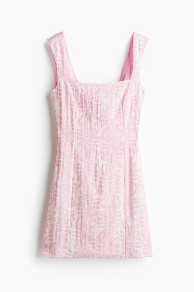 Robe avec nœud dans le dos - Rose clair/motif/Noir/Bleu/motif - 1